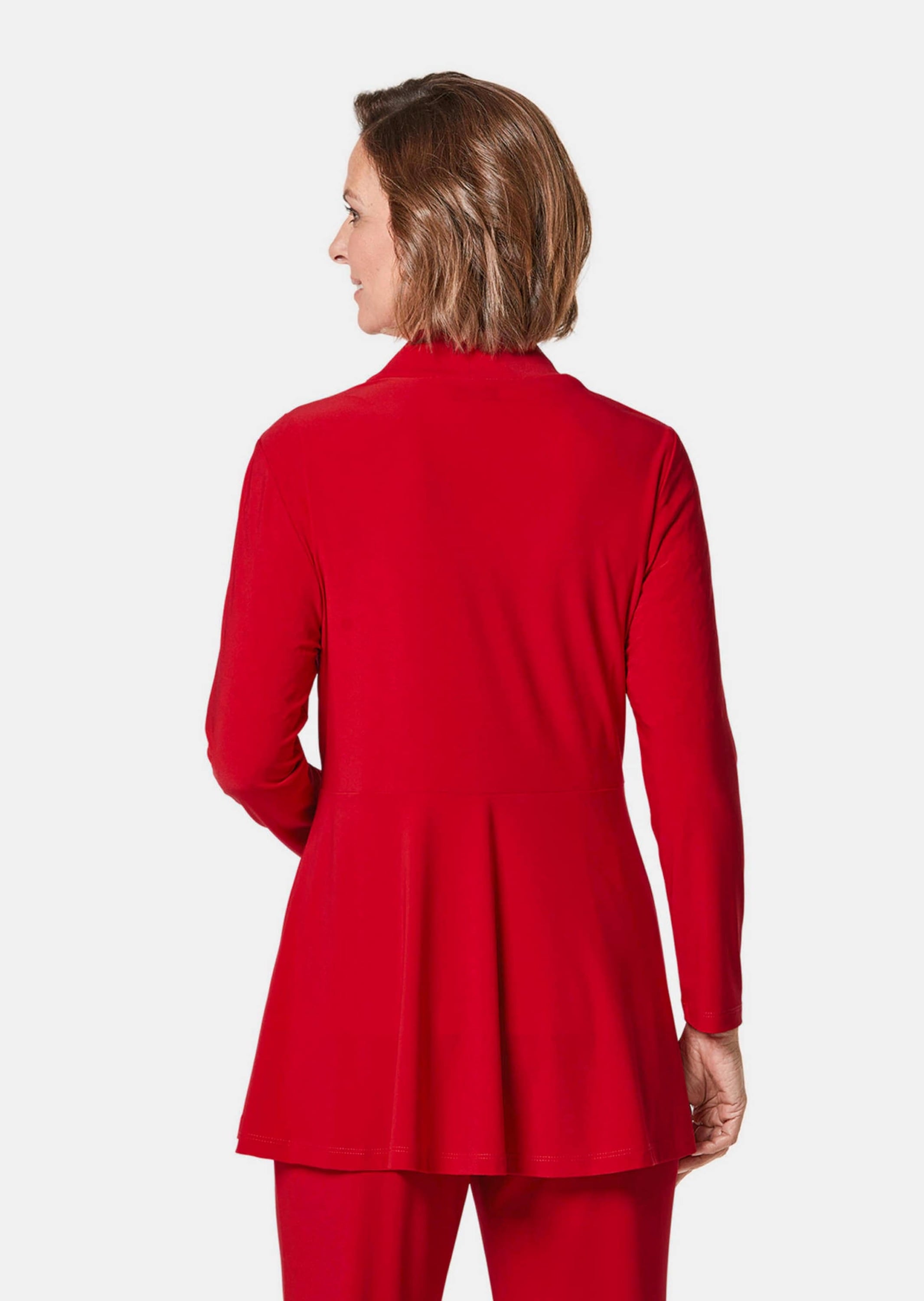 GOLDNER Sweatjacke »Leichte Shirtjacke lila mit Stretch«