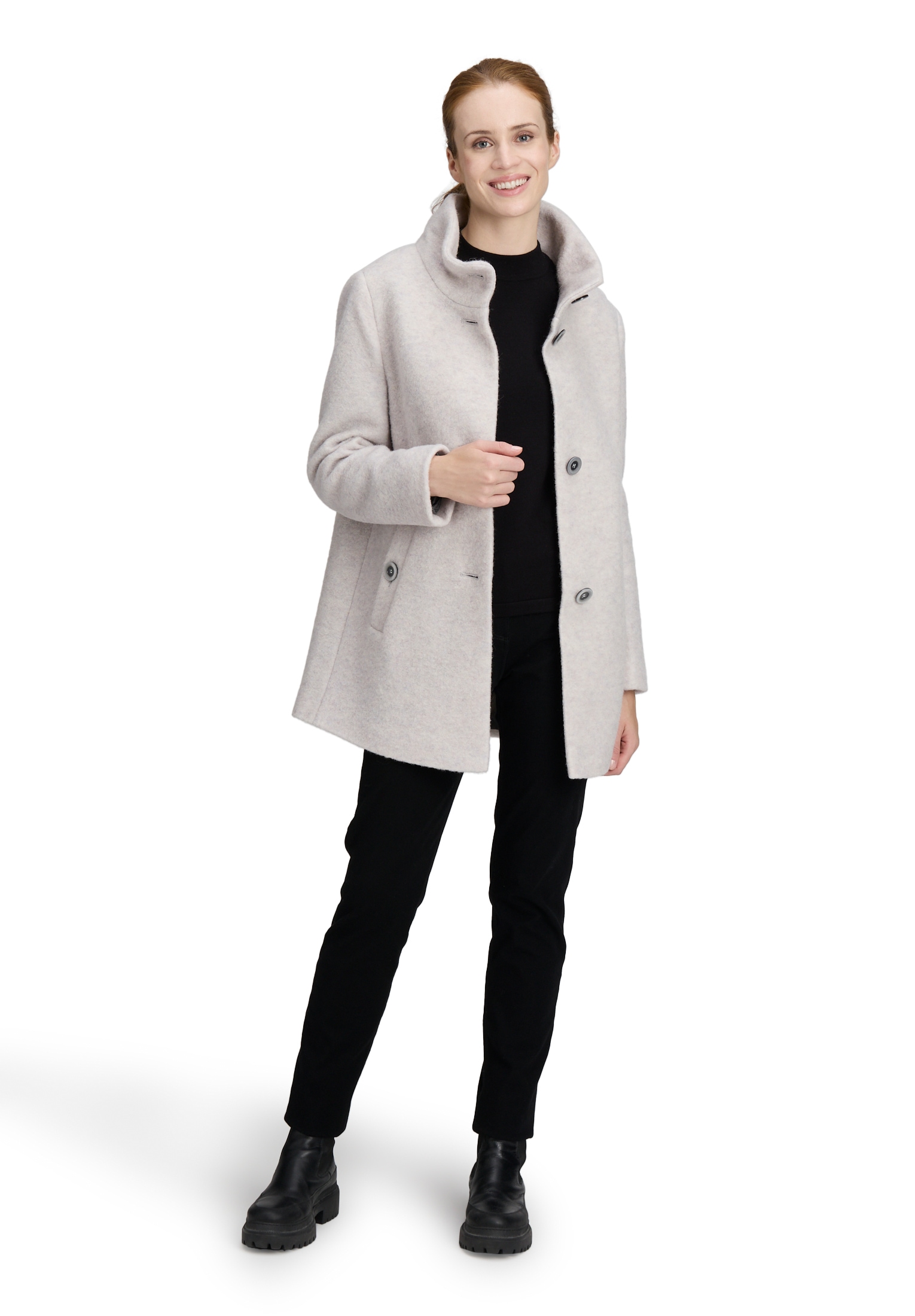 Betty Barclay Wolljacke »Wollmantel mit hohem Kragen«