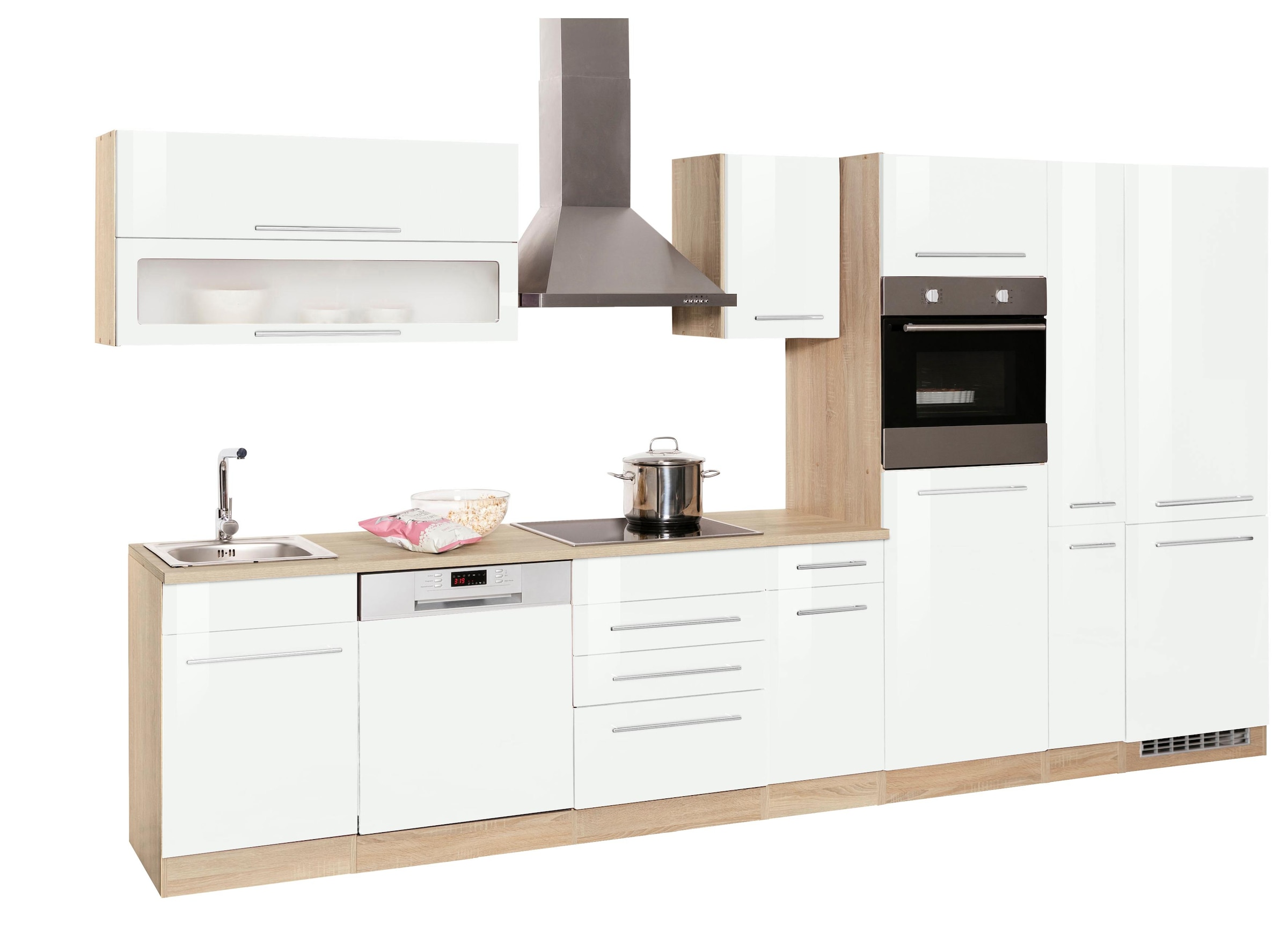 KOCHSTATION Küchenzeile »KS-Eton« mit E-Geräten, Breite 360 cm
