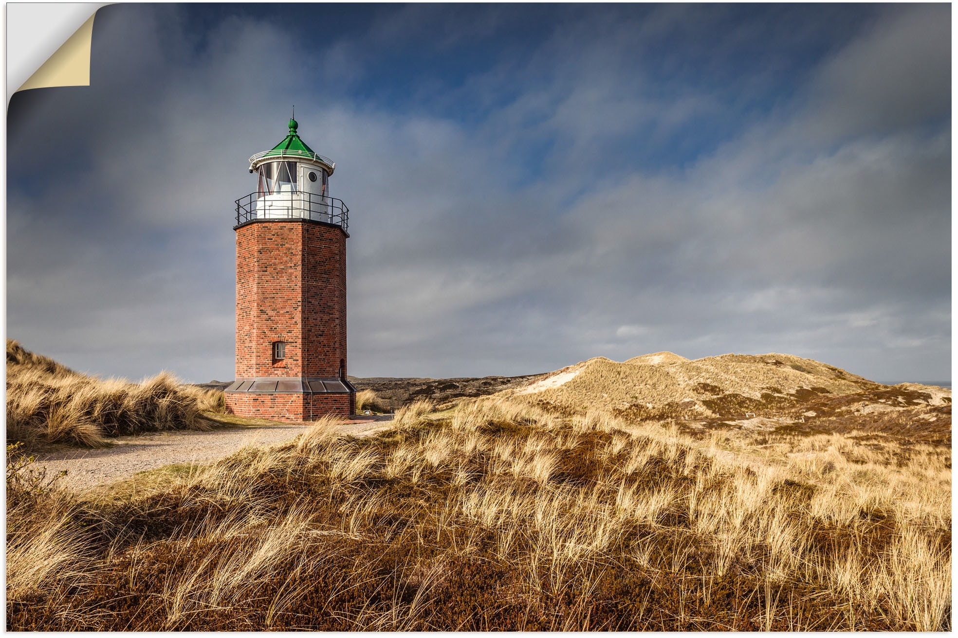 Artland Wandfolie »Leuchtturm Rotes Kliff in Kampen, Sylt«, Gebäude, (1 St.), selbstklebend