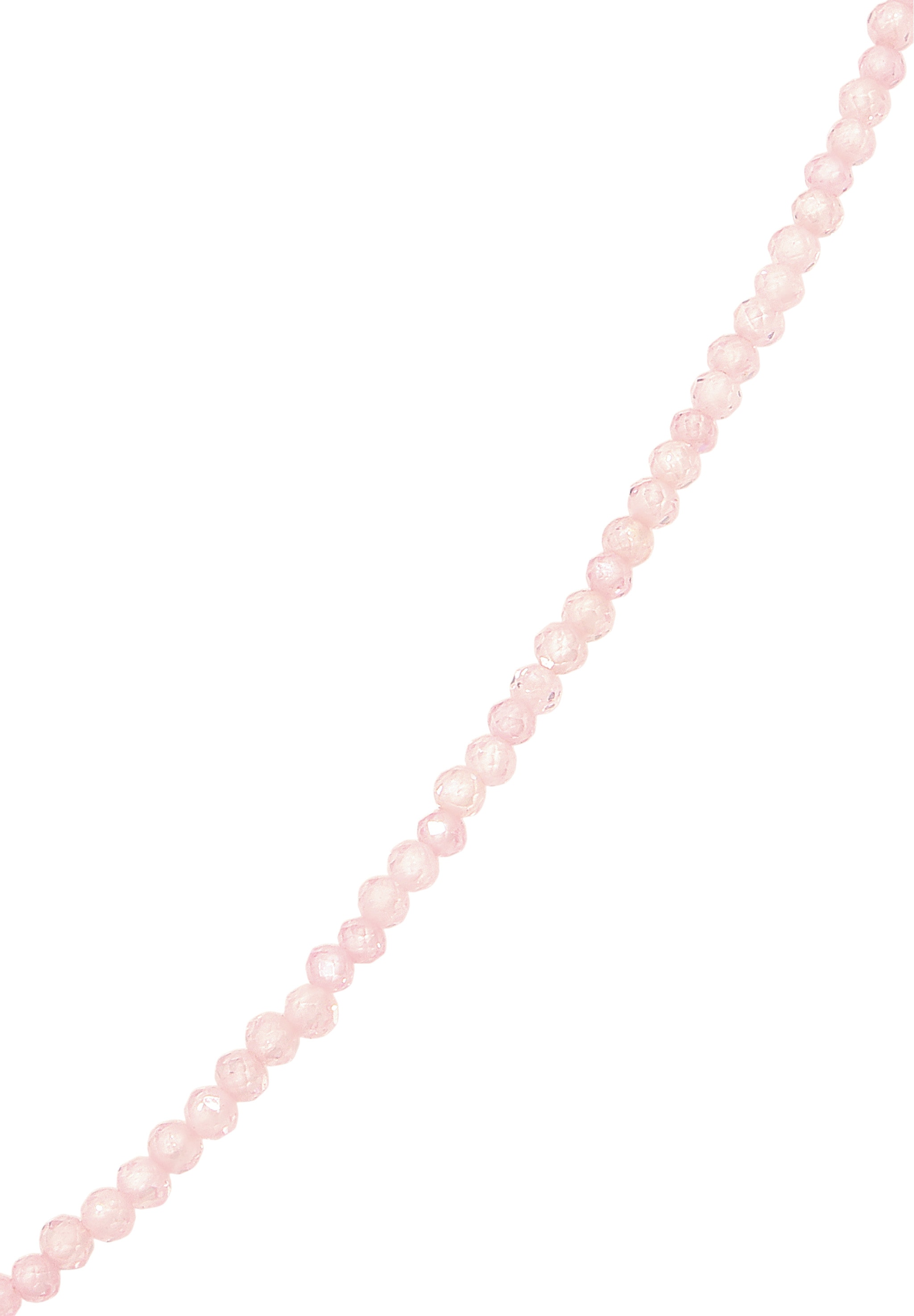 Elli Premium Silberkette »Halskette Perlen Quarz Rosé 925 Sterling Silber vergoldet«