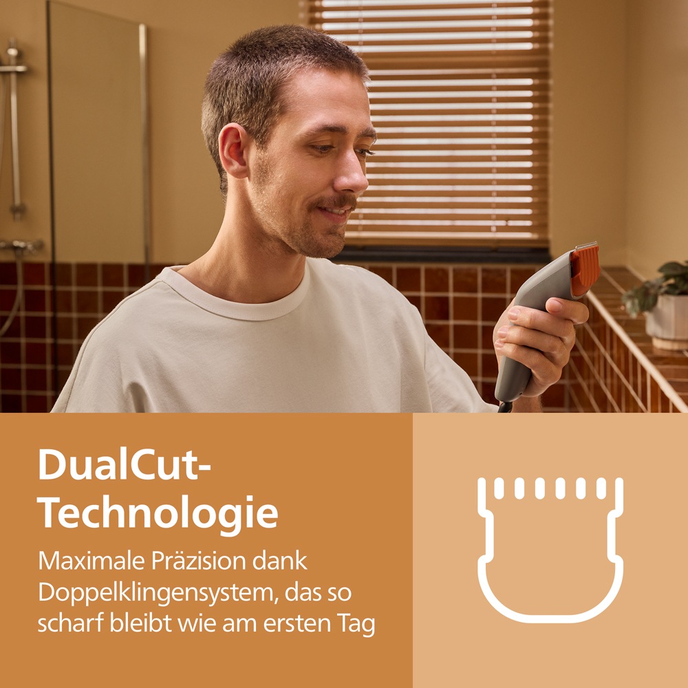 Philips Haarschneider »Serie 3000 HC3734/15« 1 Aufsätze 9 Längeneinstellungen, Trim-and-Flow