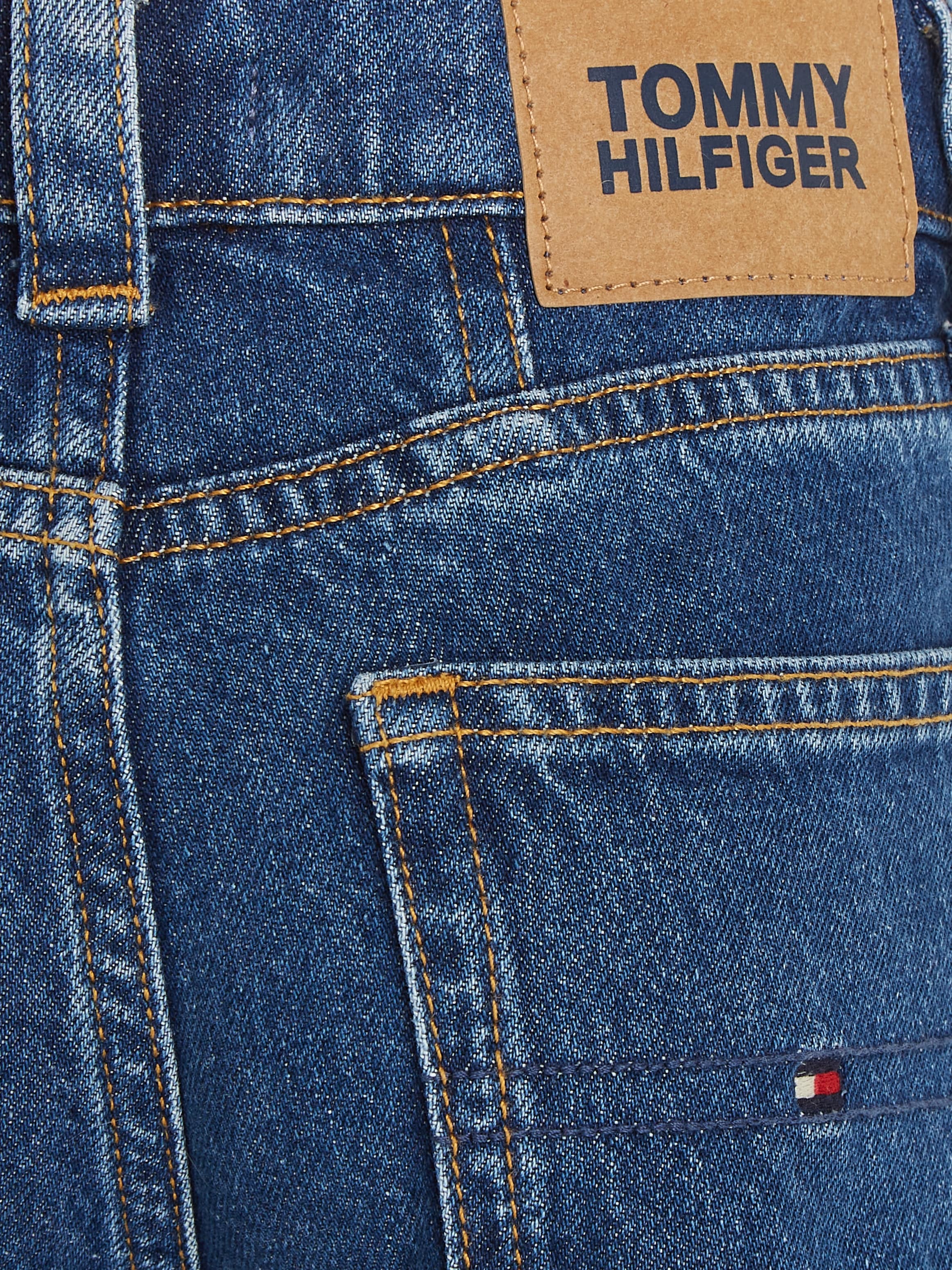 Tommy Hilfiger 5-Pocket-Jeans »GIRLFRIEND MID BLUE«, Kinder Kids Junior MiniMe,mit Leder-Brandlabel am hinteren Bund