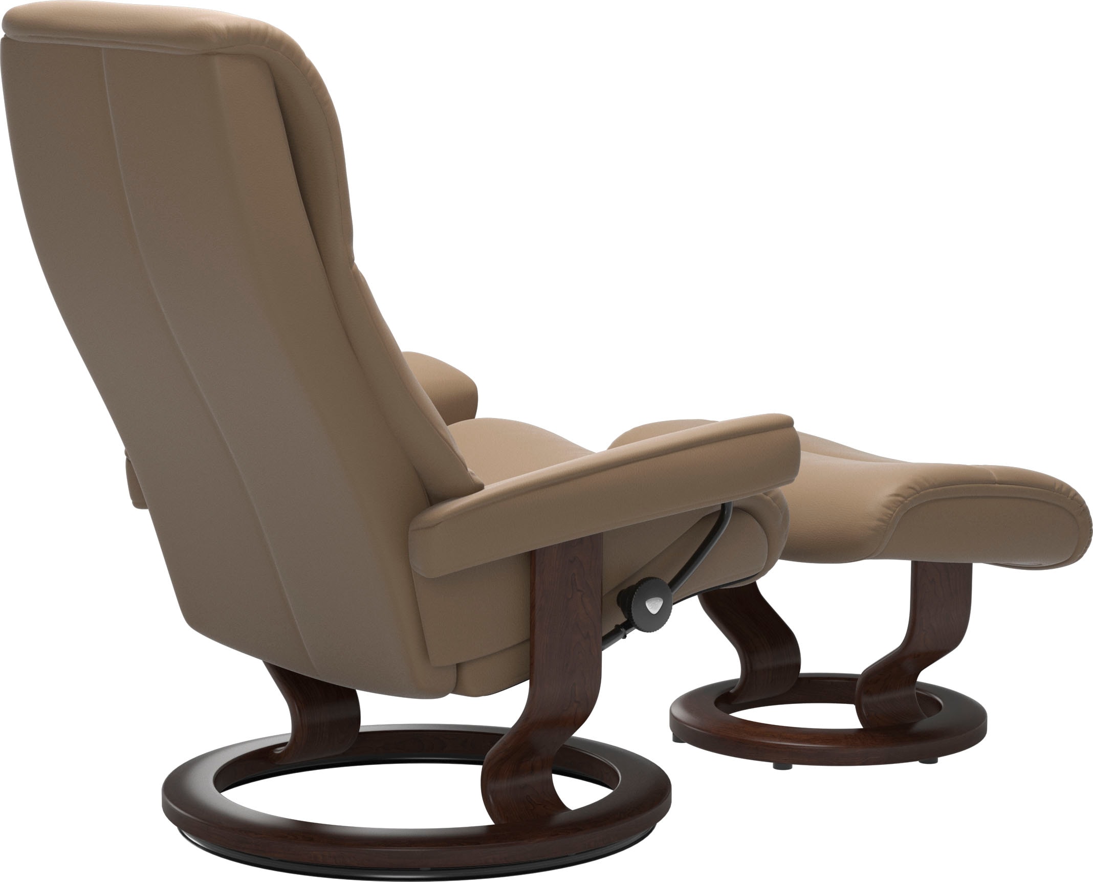 Stressless® Relaxsessel »View«, (Set, Relaxsessel mit Hocker), mit Classic Base, Größe S,Gestell Braun