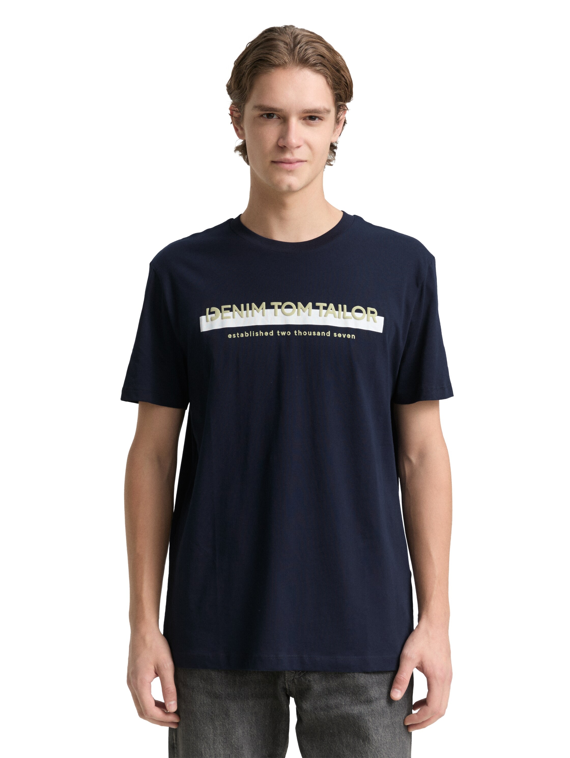 TOM TAILOR Denim T-Shirt mit Logofrontprint