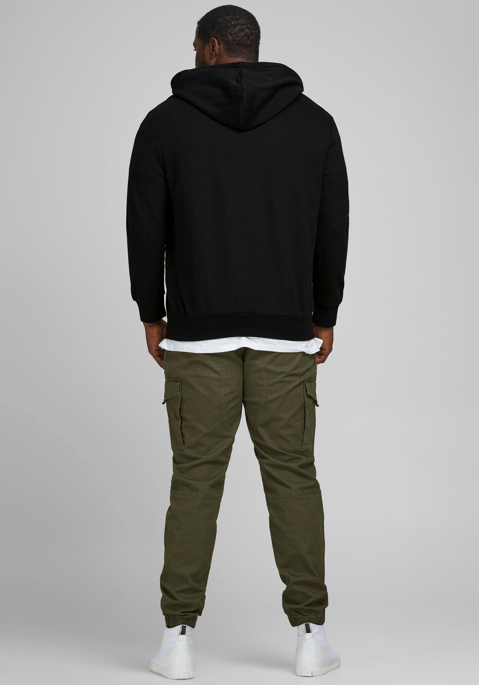 Jack & Jones PlusSize Kapuzensweatjacke »BASIC SWEAT ZIP HOOD«, bis Größe 6XL