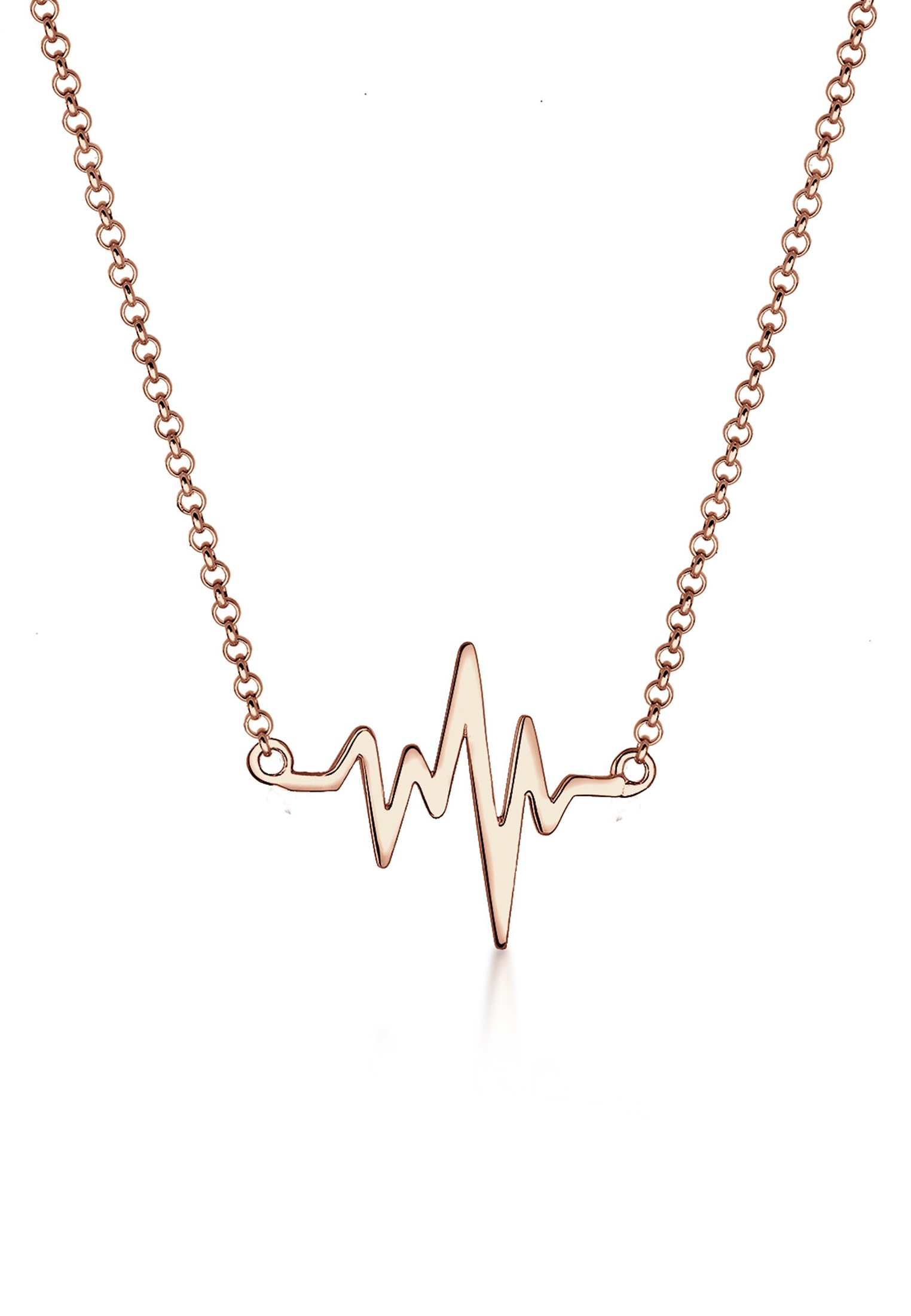 Elli Kette mit Anhänger »Halskette Herzschlag Anhänger Liebe 925 Silber«