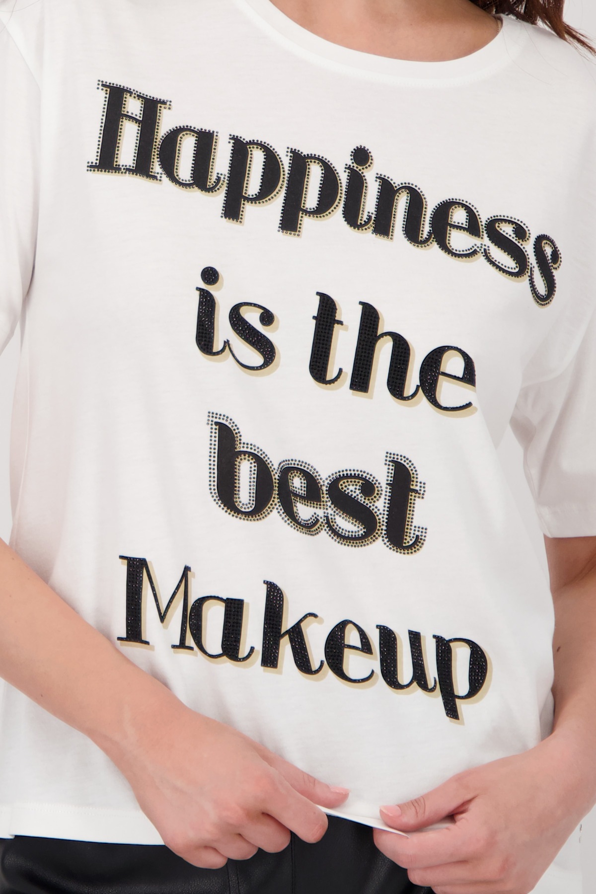 Monari T-Shirt »Shirt Happiness«, Mit Rundhalsausschnitt