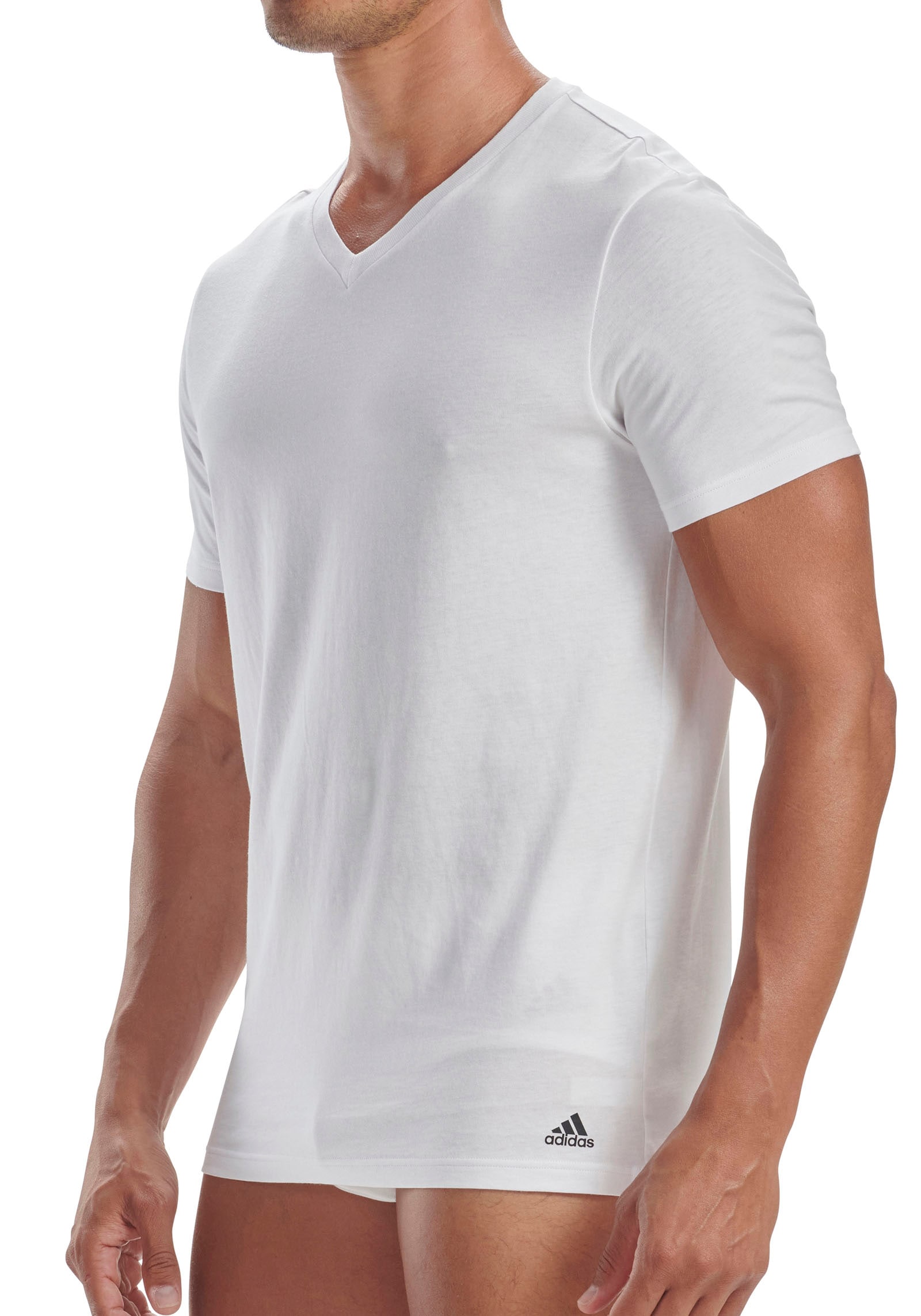 adidas Sportswear T-Shirt »"Active Flex Cotton"«, (3er-Pack), mit V-Ausschnitt und legerer Passform