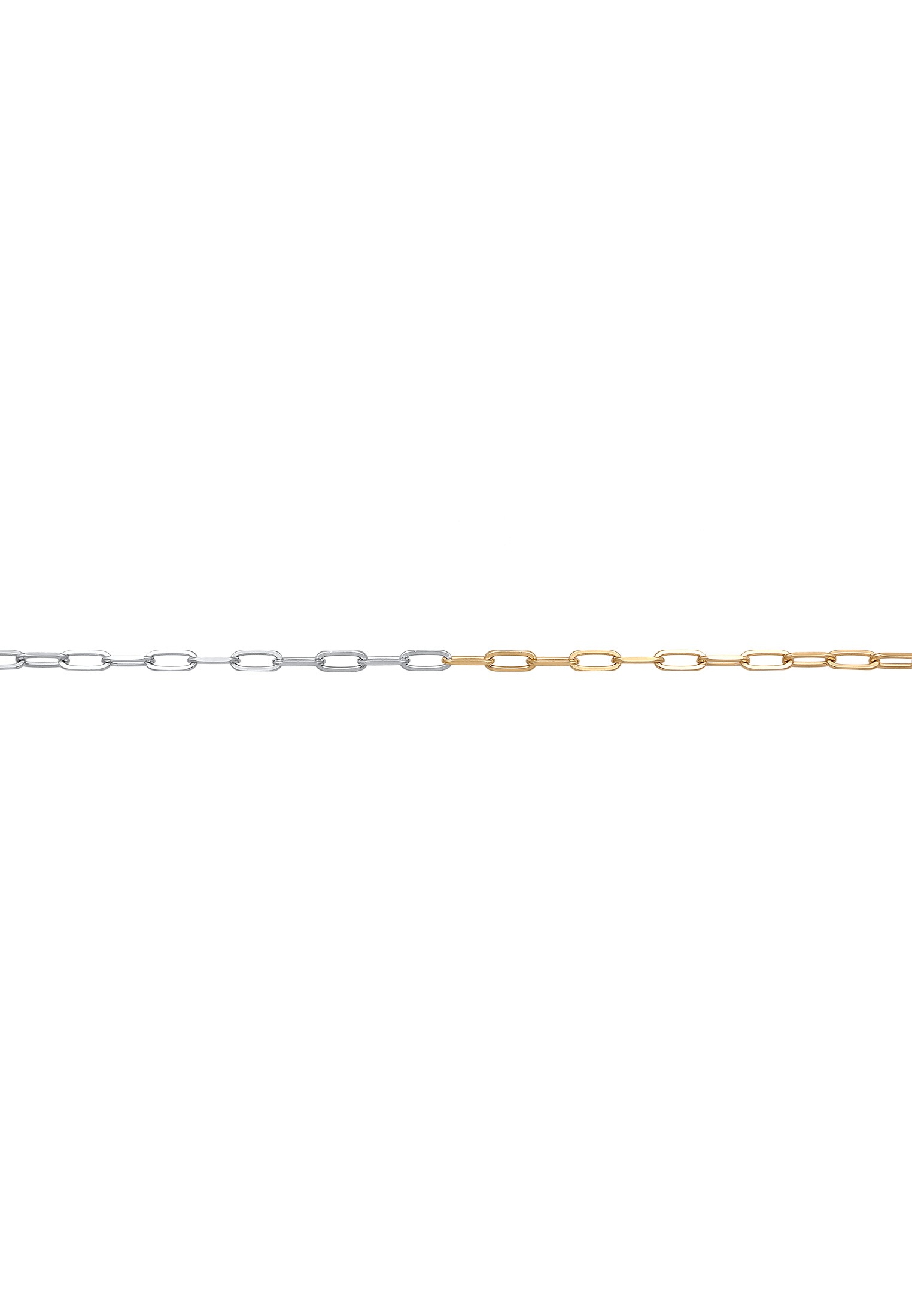 Elli Choker »Halskette Glieder Oval 925 Sterling Silber Bicolor«