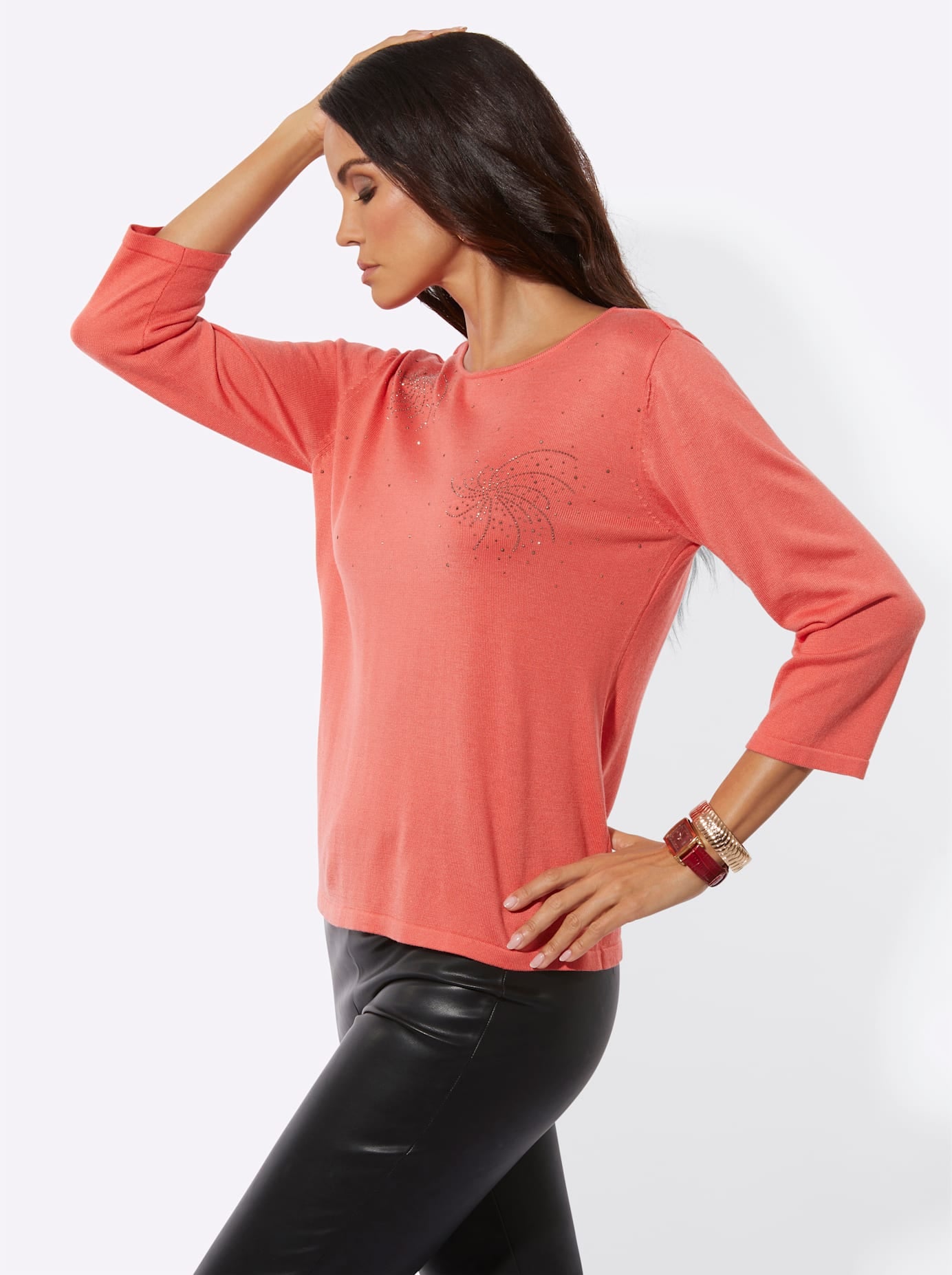 creation L Kurzarmpullover »Lyocell-Viskose-Pullover«