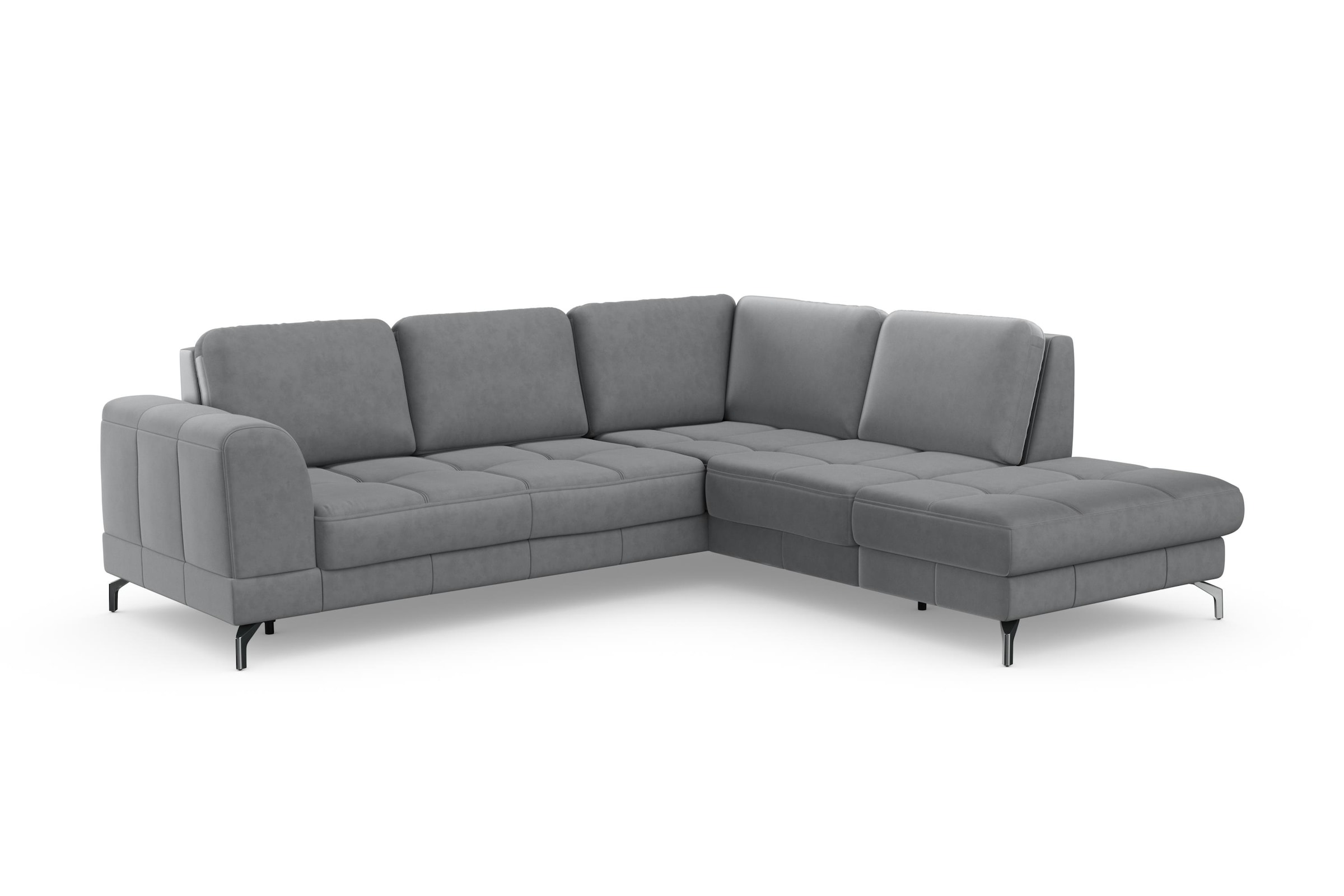 sit&more Ecksofa »Bendigo L-Form« inklusive Sitztiefenverstellung, Bodenfreiheit 12 cm, in 2 Fußfarben