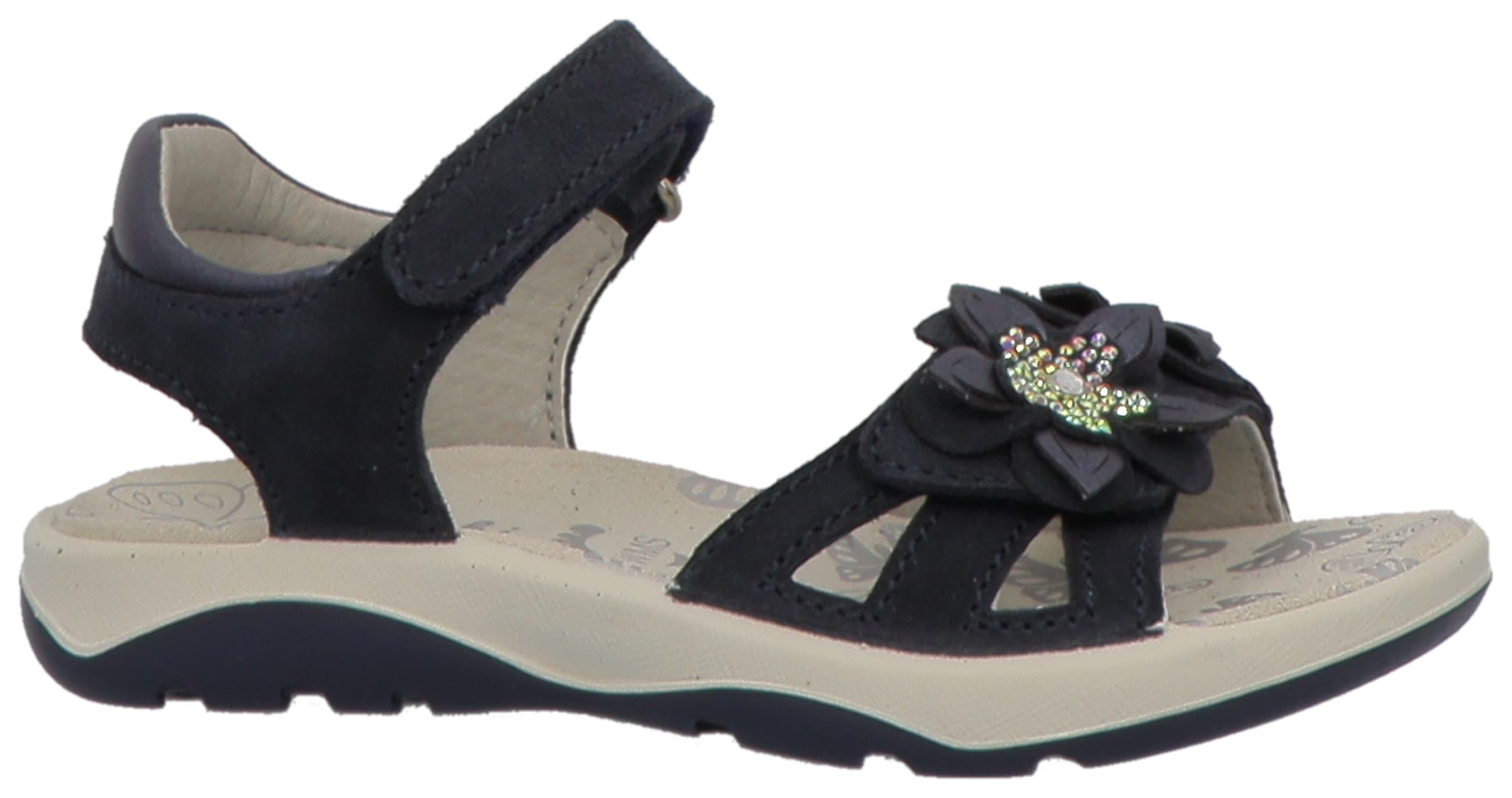 Sandale »Forina«, Sommerschuh, Sandalette, Keilabsatz, mit glitzernden Blüten