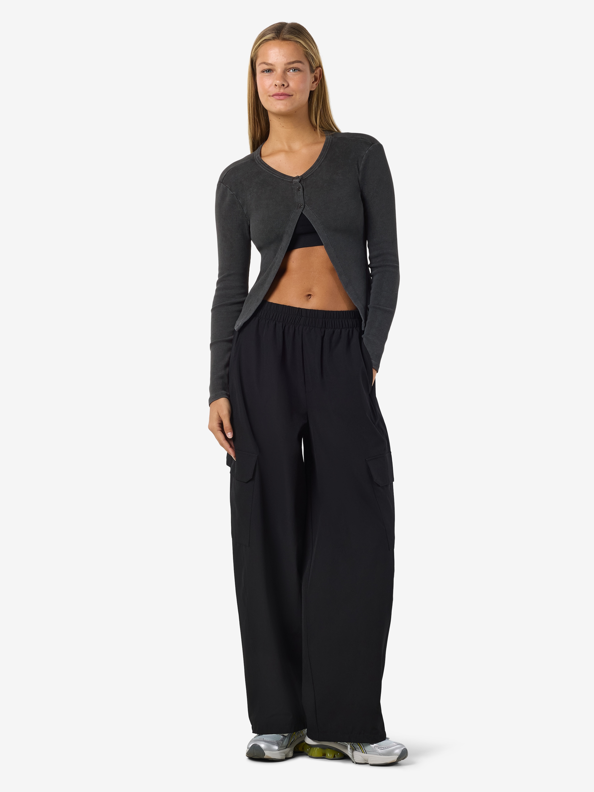 Noisy may Strickjacke »NMMAYA L/S O NECK WASHED CARDIGAN NOOS« gewaschene Optik