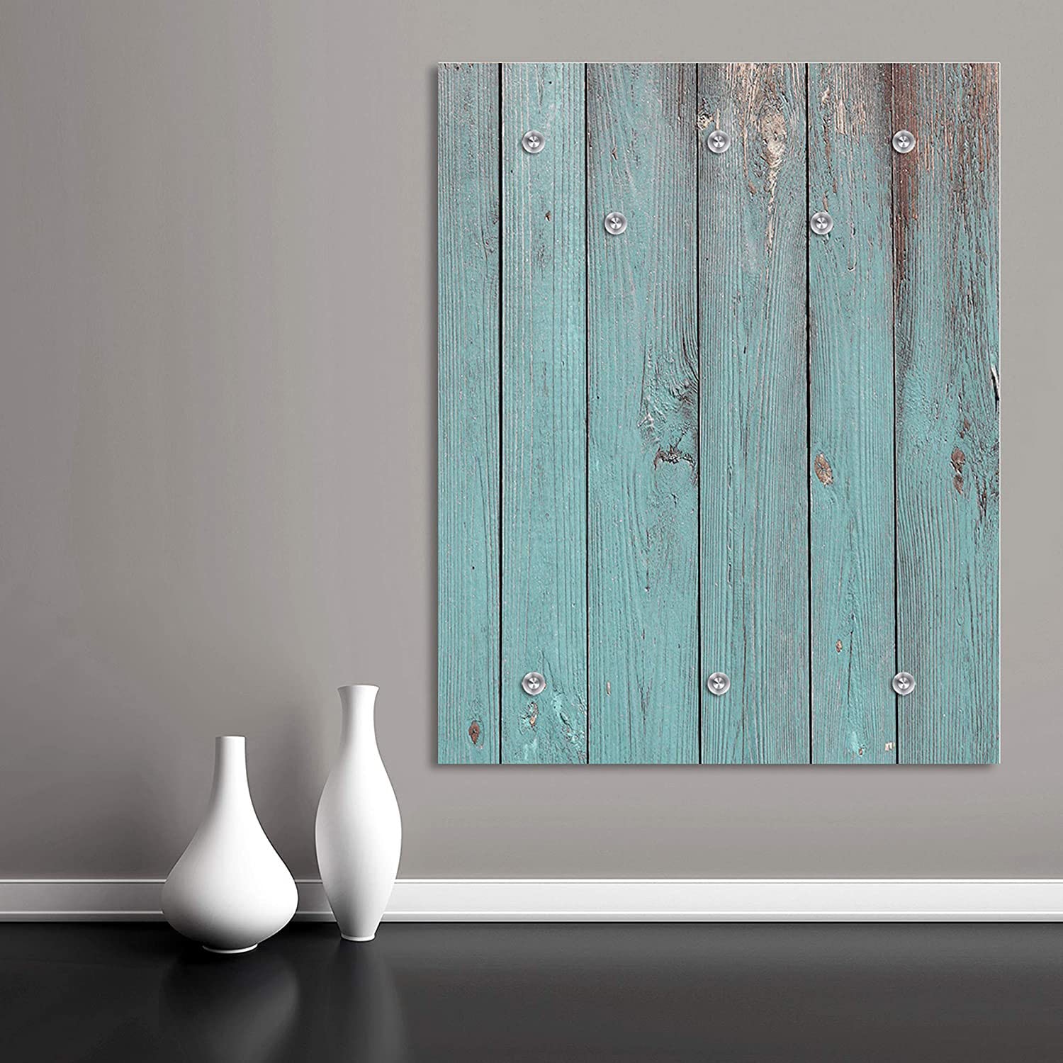 Queence Garderobenleiste »Barney« Wand Garderobe in blau, Größe B/H/T: 100 cm x 120 cm x 3 cm