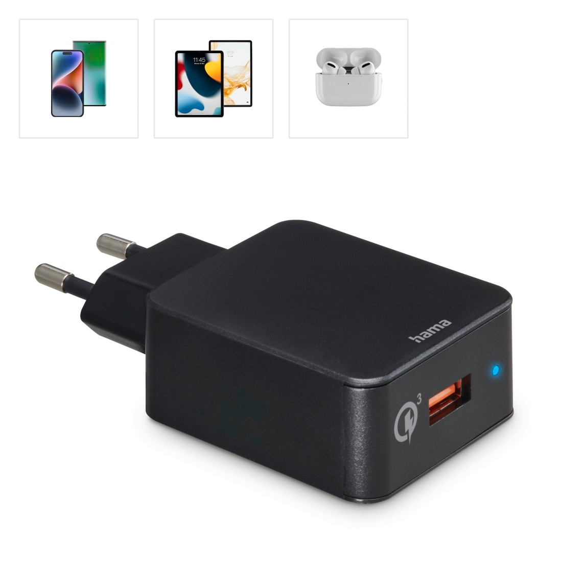 Hama USB-Ladegerät »Ladestecker USB A 19,5 Watt, Handy Schnellladegerät m  Quick Charge 3.0« online kaufen bei OTTO