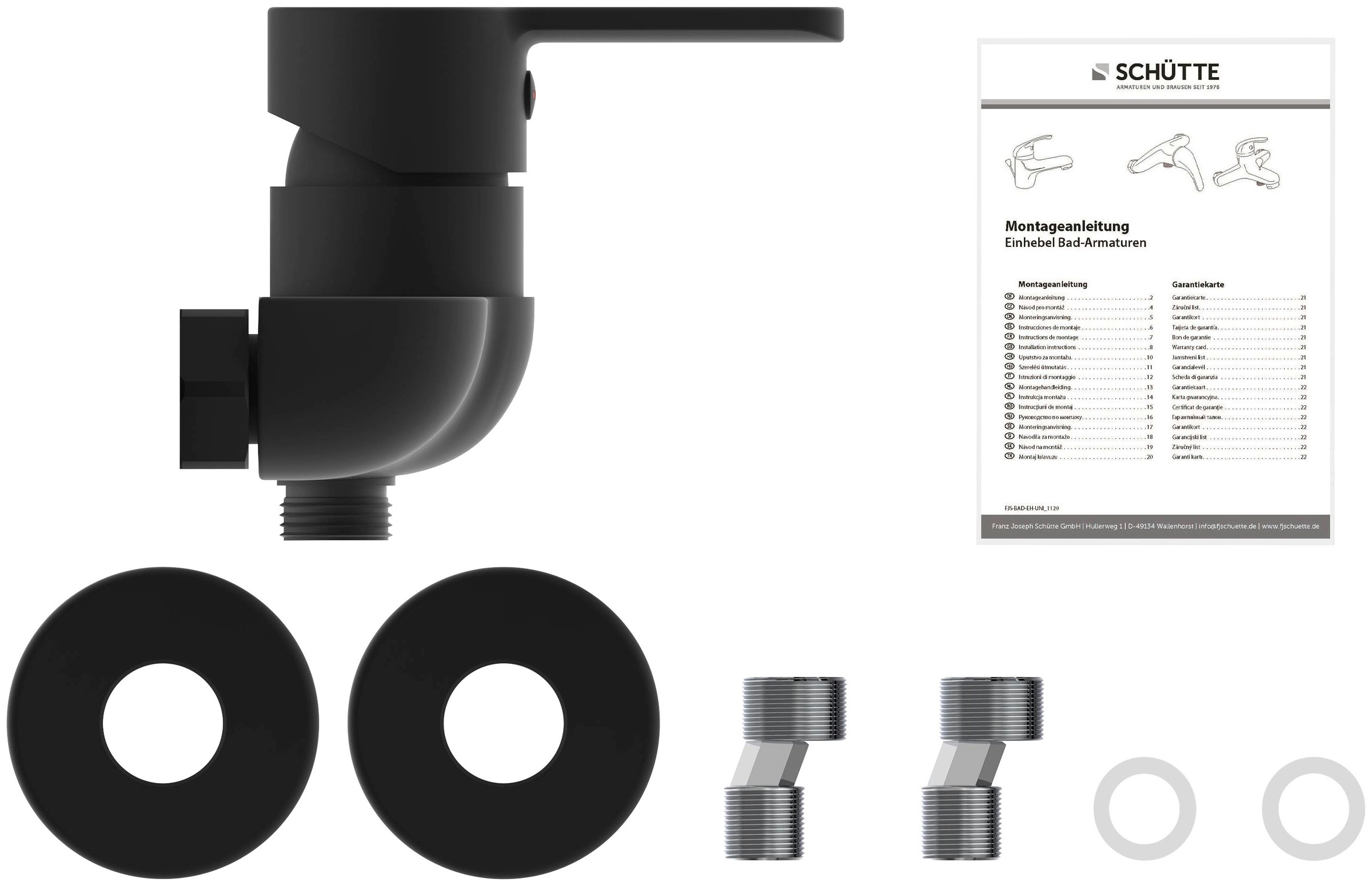 Schütte Badarmatur »2-teilige Serie DENVER« Set,  geräuscharm, Marken-Mischdüse