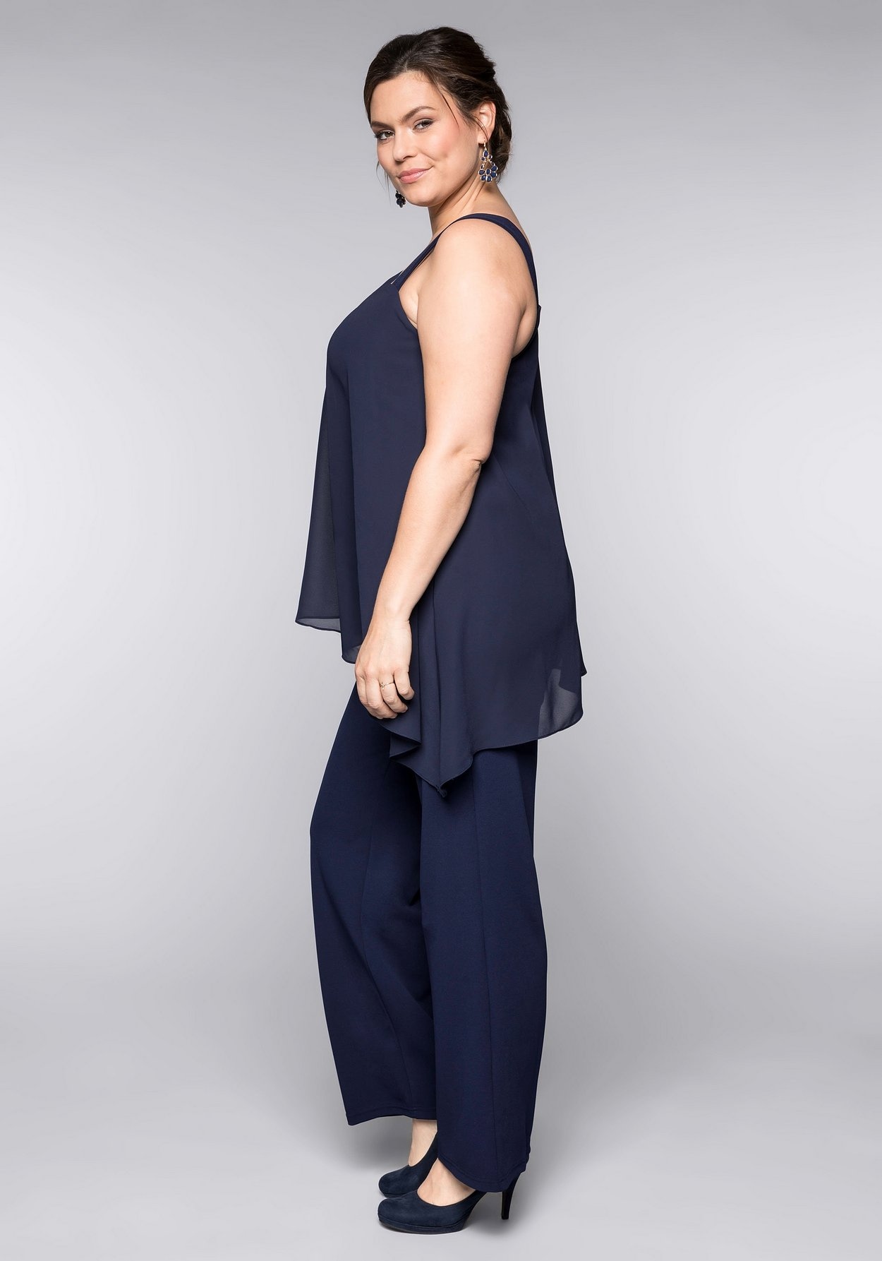 Sheego Jumpsuit »Overall im Lagenlook mit Fledermausärmel«