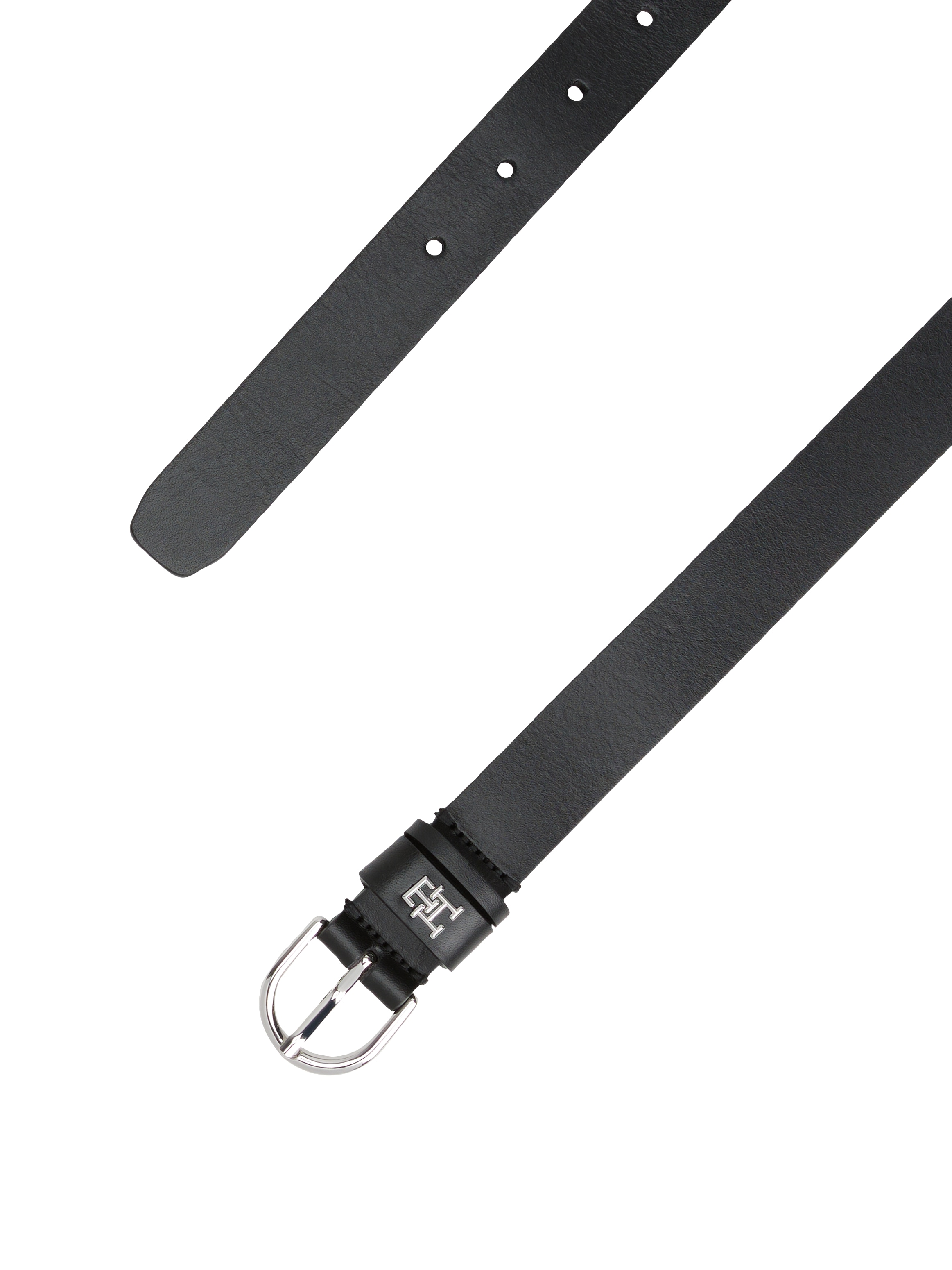 Tommy Hilfiger Ledergürtel »ESSENTIAL EFFORTLESS 2.5 SV«, Einfachdornschließe, Metallemblem