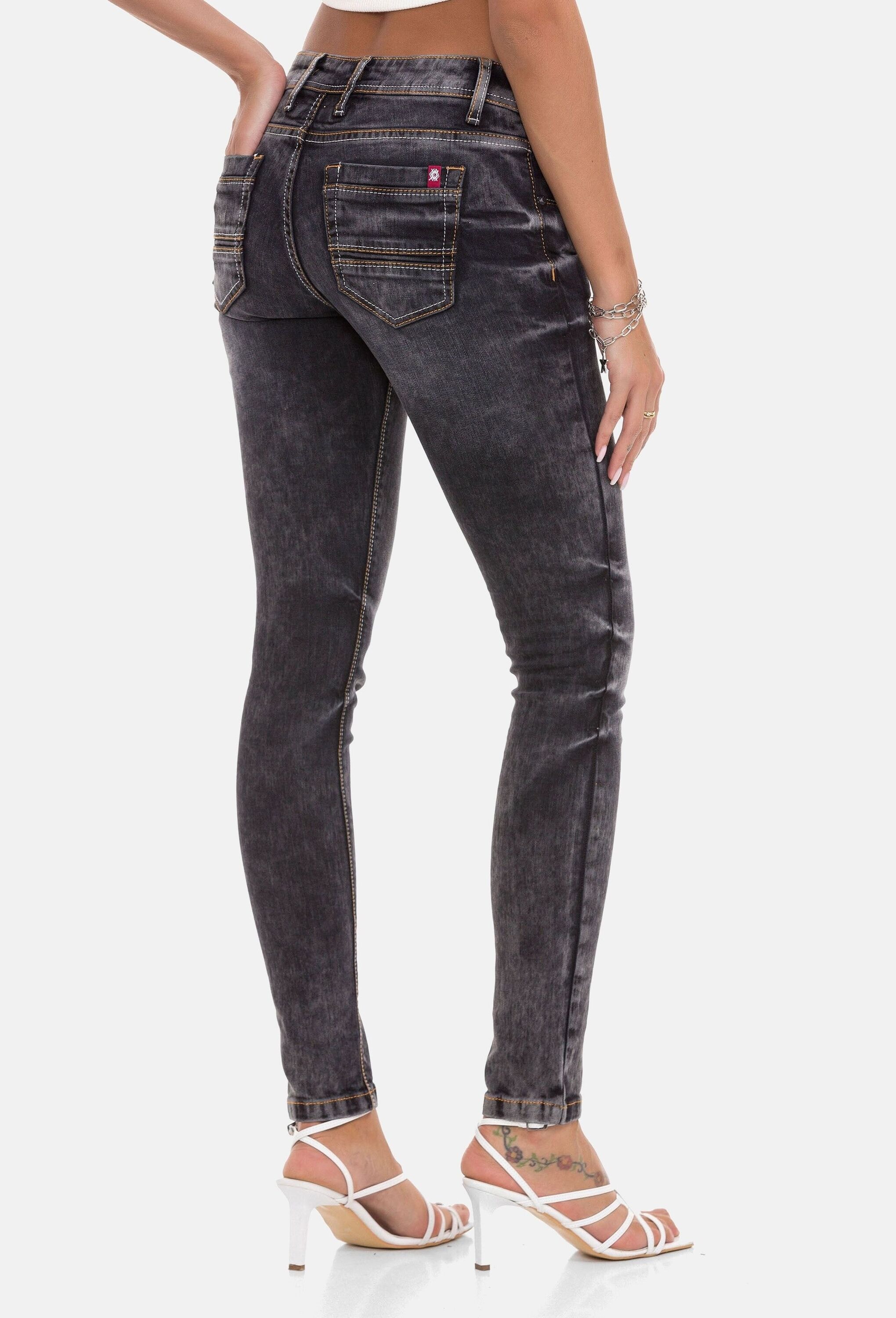 Cipo & Baxx Slim-fit-Jeans »Cipo & Baxx Jeans« im Used-Look, WD443