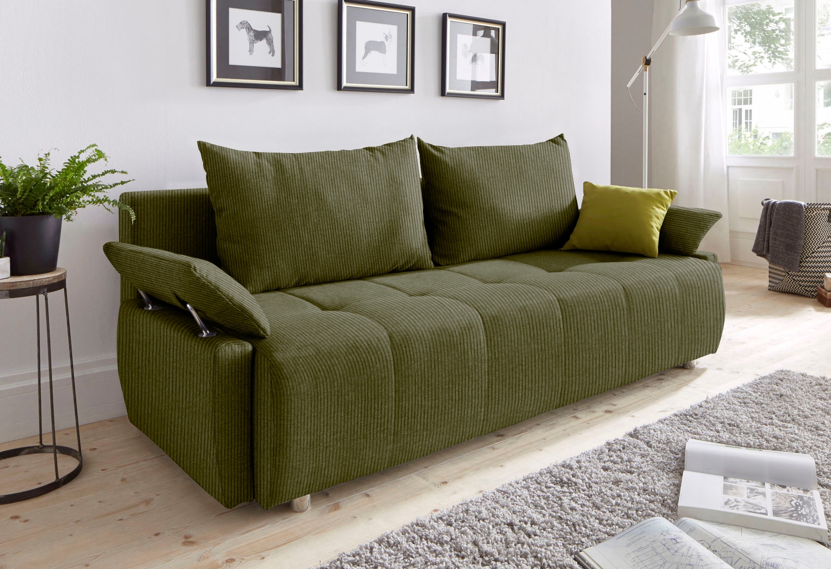 COLLECTION AB Schlafsofa », 3-Sitzer, Funtastic« inkl. Bettfunktion, Bettkasten, Federkern, Frei im Raum stellbar
