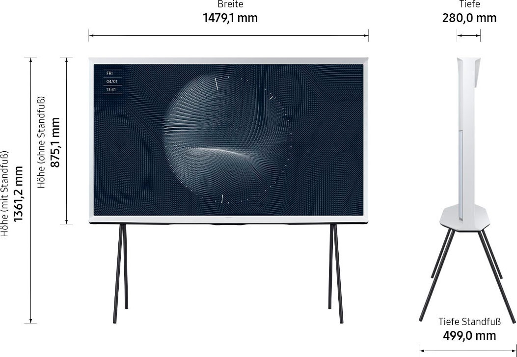 Samsung LED Lifestyle Fernseher »GQ65LS01BAU«, Smart-TV, Quantum HDR,Bestes Upscaling dank Quantum Prozessor 4k,Mattes Display