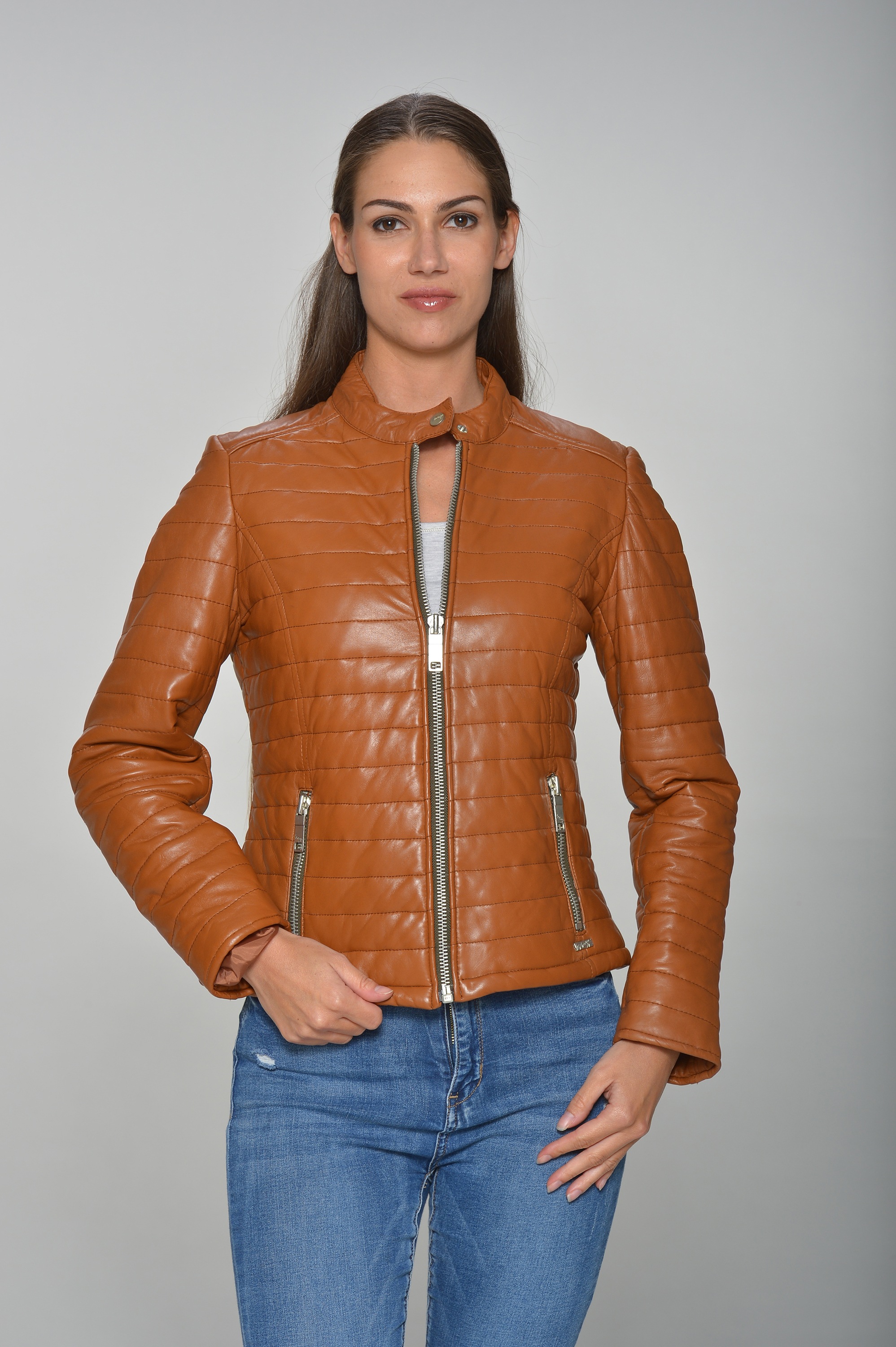 Maze Lederjacke mit Steppnähten