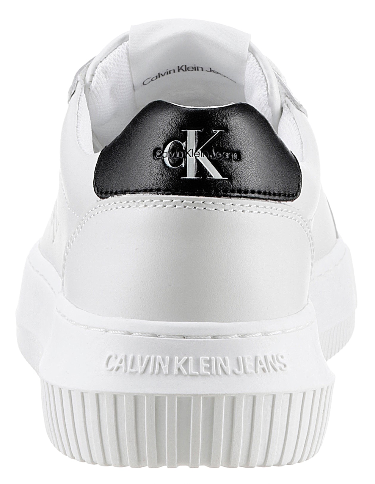 Calvin Klein Jeans Sneaker »CHUNKY CUPSOLE MONO LTH WN«, mit CK-Schriftzug an der Seite, Freizeitschuh, Halbschuh, Schnürschuh