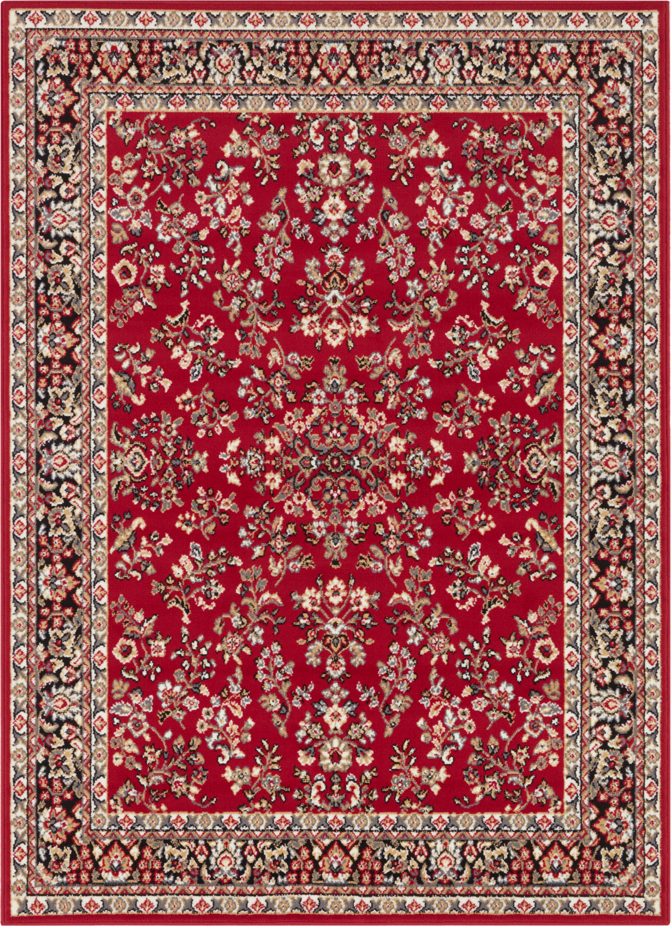 DELAVITA Teppich »Halton«, rechteckig, 8 mm Höhe, Kurzflor, Vintage Design, Orient Optik, Wohnzimmer, Schlafzimmer, Arbeitszimmer, Robust, Pflegeleicht, Gekettelt