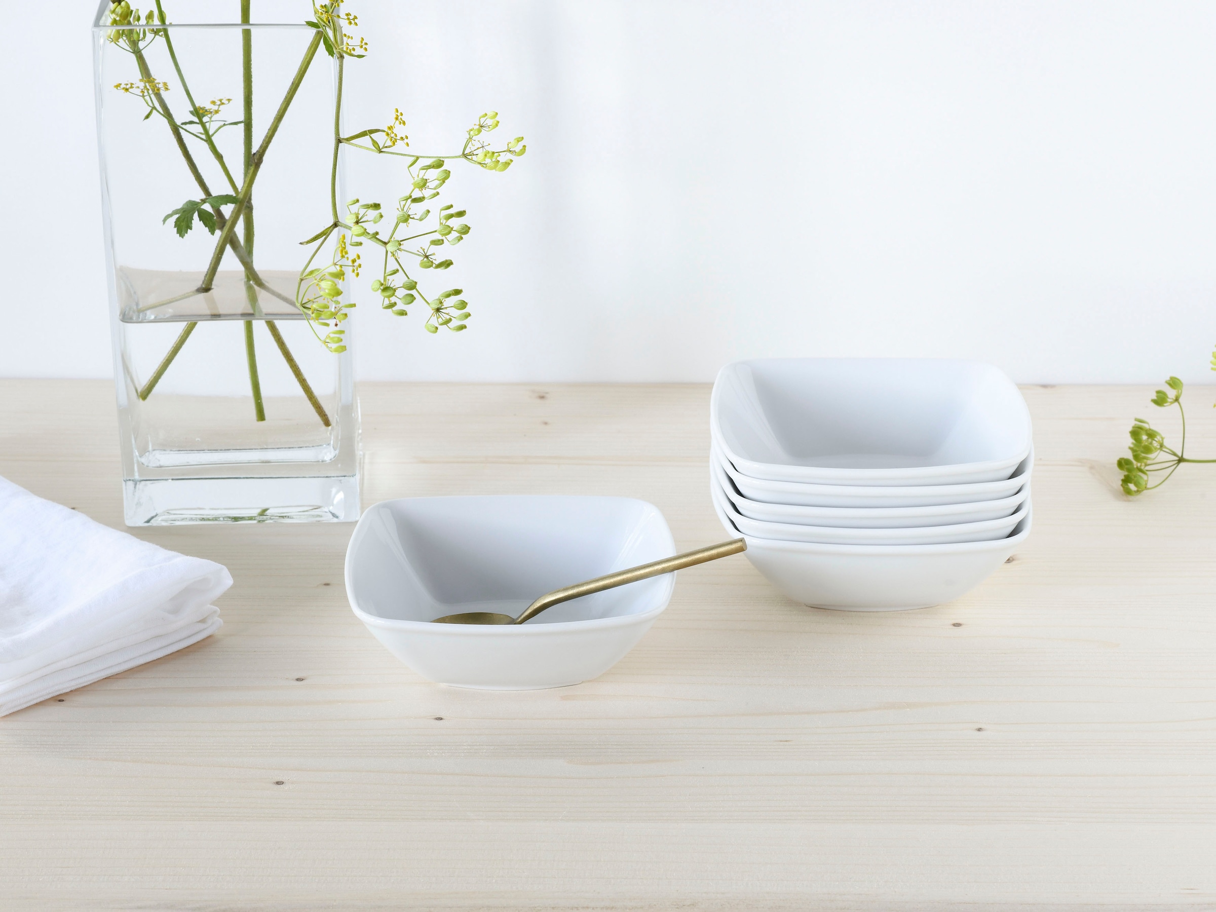 CreaTable Müslischale »Victoria Weiss«, 6 tlg., aus Porzellan, Made in Europe