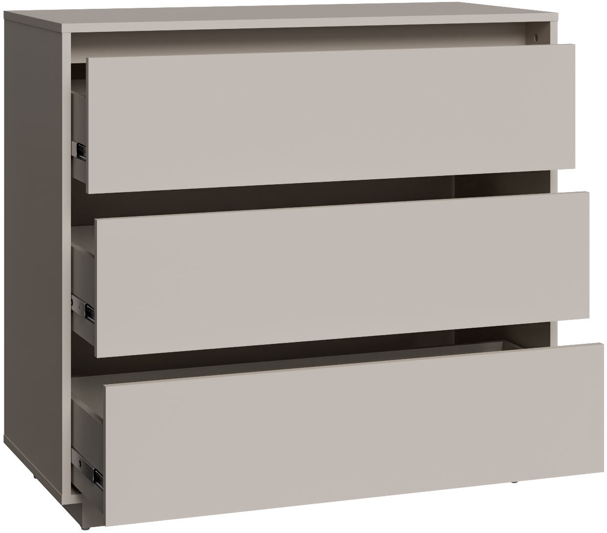 FORTE Kommode »Tahoe Kommode, 3 Schubkästen, grifflos, Stauraum« B/H/T 93,5/86,7/41,4 cm viel Stauraum