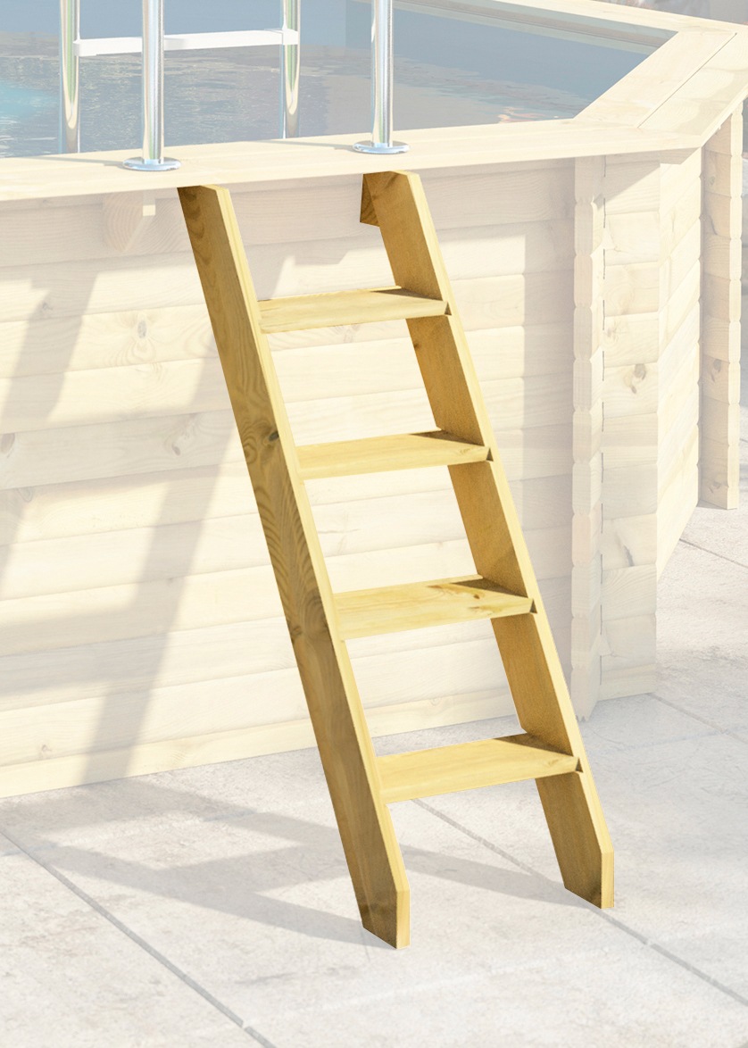 Karibu Achteckpool »PORTO Set B ØxH: 358x124 cm inkl. Zubehör« mit Technikraum unter dem Sonnendeck