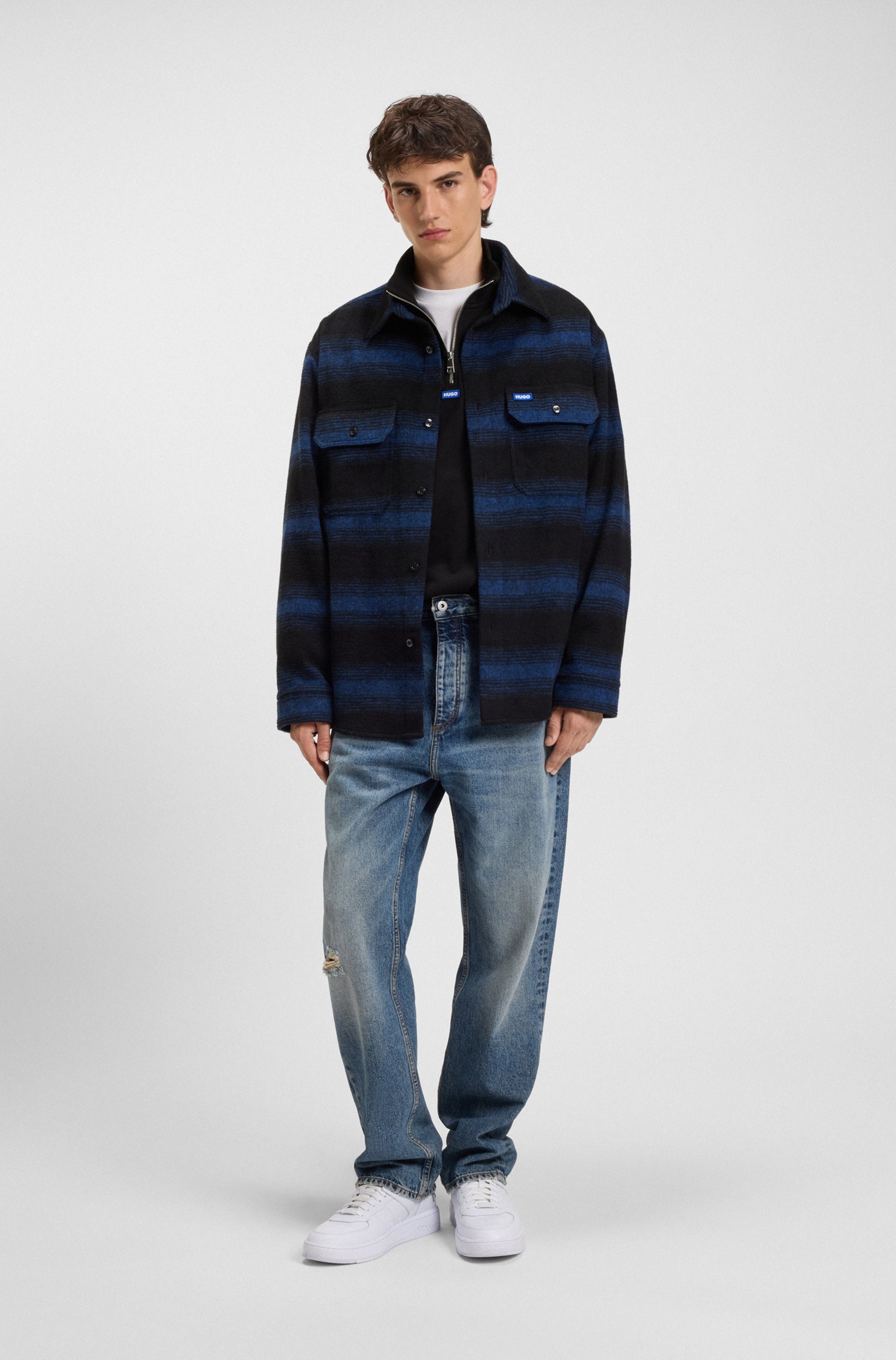 HUGO Blue Sweatshirt »Neeler«, mit Troyerkragen