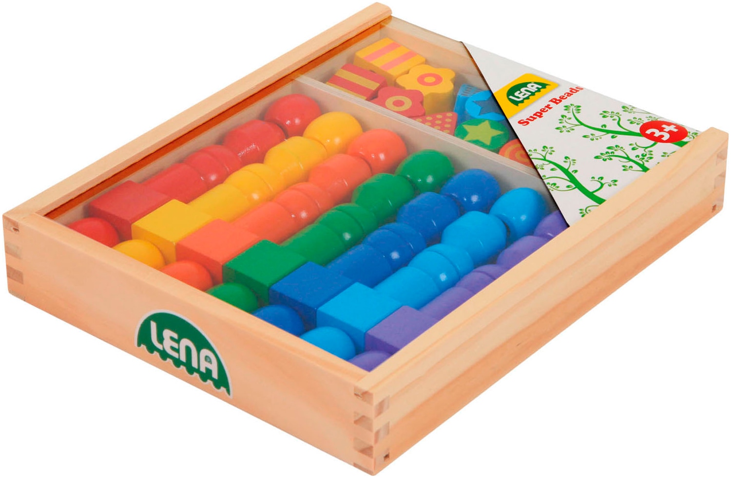 Lena® Kreativset »Super Beads Holzfädelperlen«, FSC® - schützt Wald - weltweit