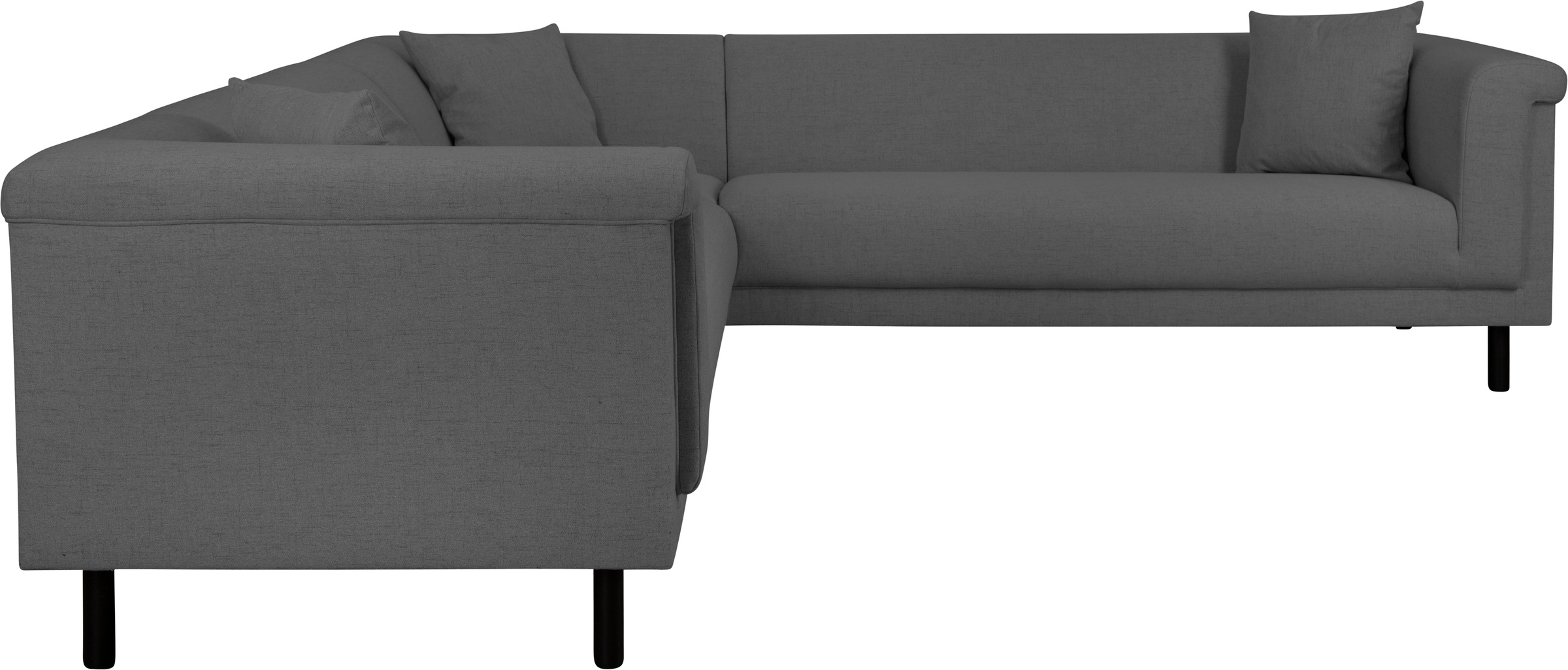 INOSIGN Ecksofa »AGNIA L-Form  B/T/H: 244/244/71 cm«, incl. Zierkissen, gleichschenklig, auch in Cord