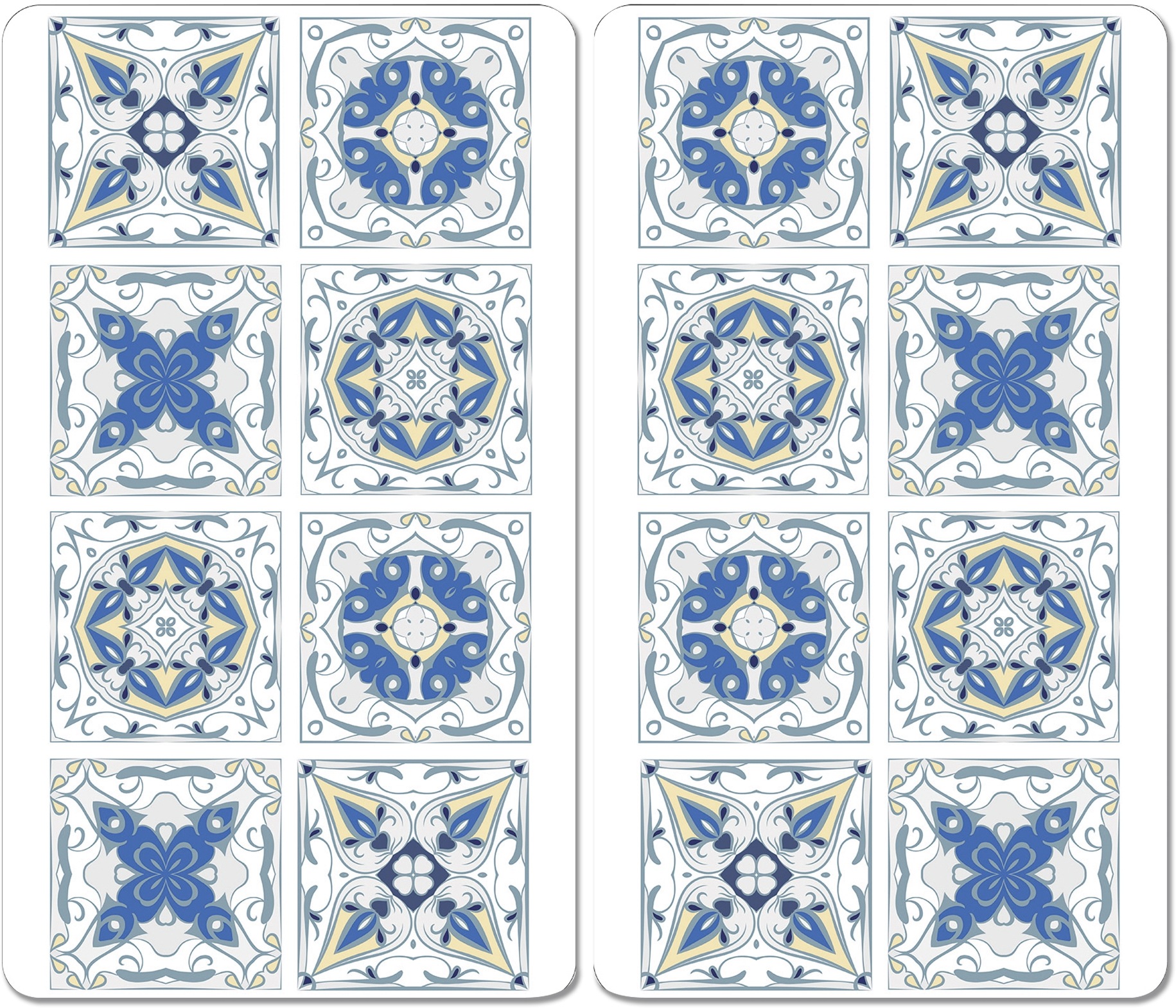 Herd-Abdeckplatte "Universal Fliesen", Glas Kunststoff, (Set, 2-tlg.)