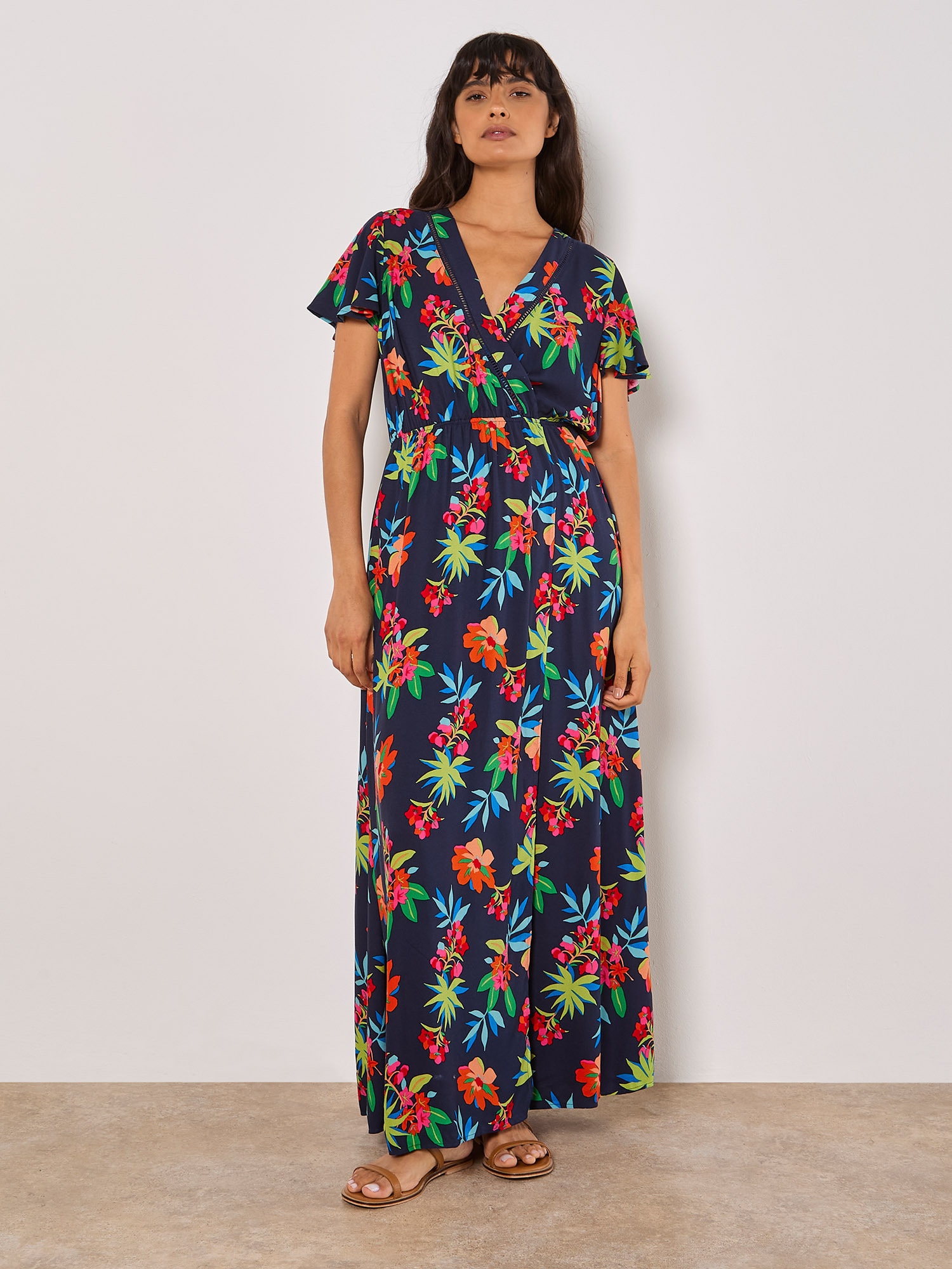 Apricot Maxikleid »Maxikleid« in Wickeloptik