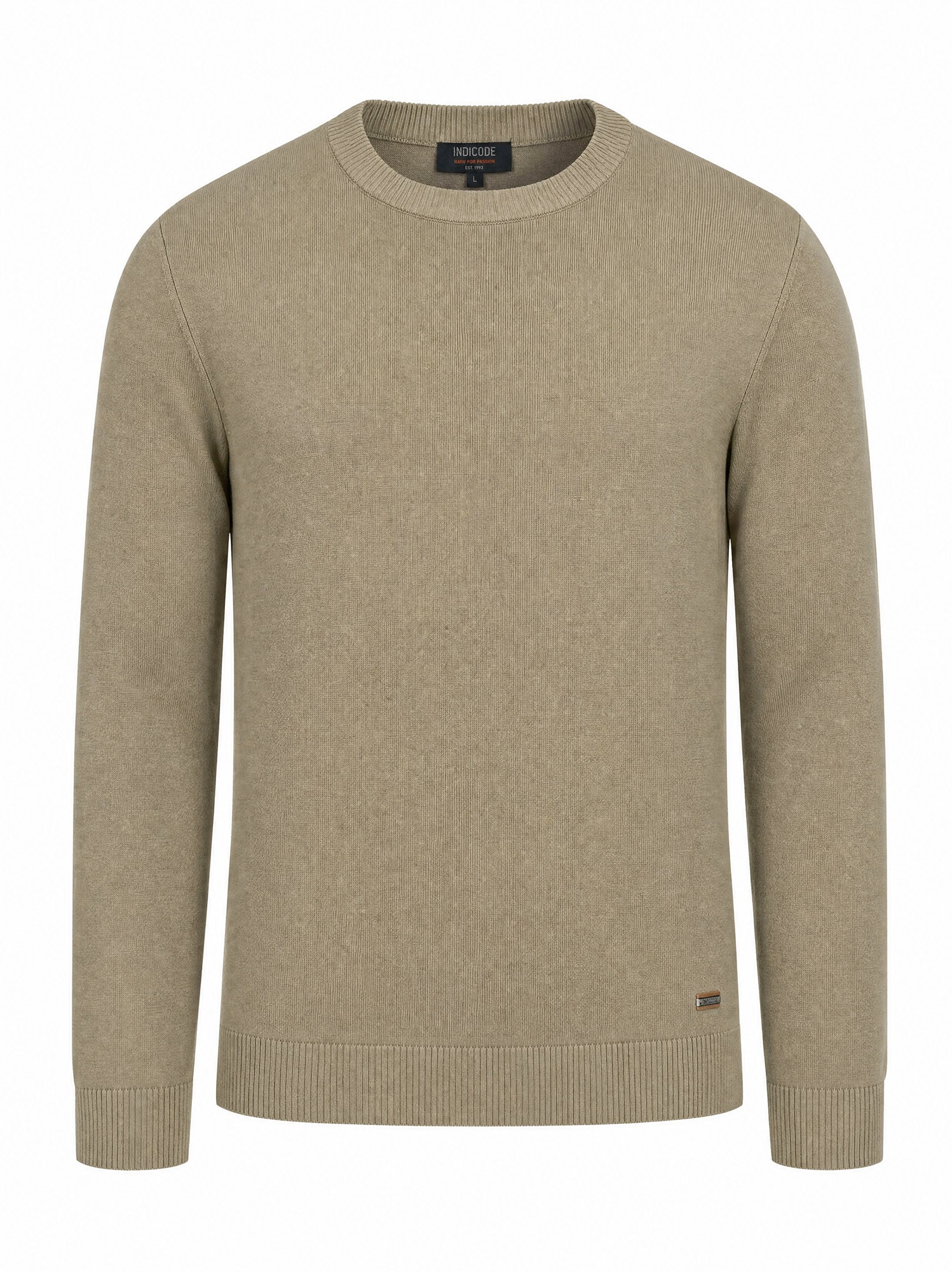 Indicode Rundhalspullover »INArkmill o-neck« Baumwolle, regular fit