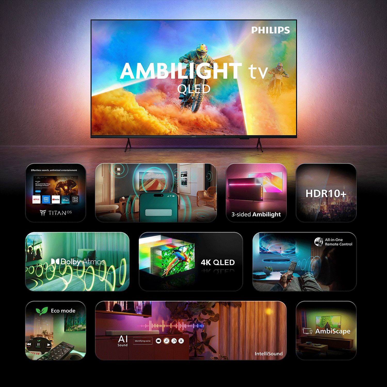 Philips QLED-Fernseher »55PQS8501/12« 139 cm/55 ″ Smart-TV