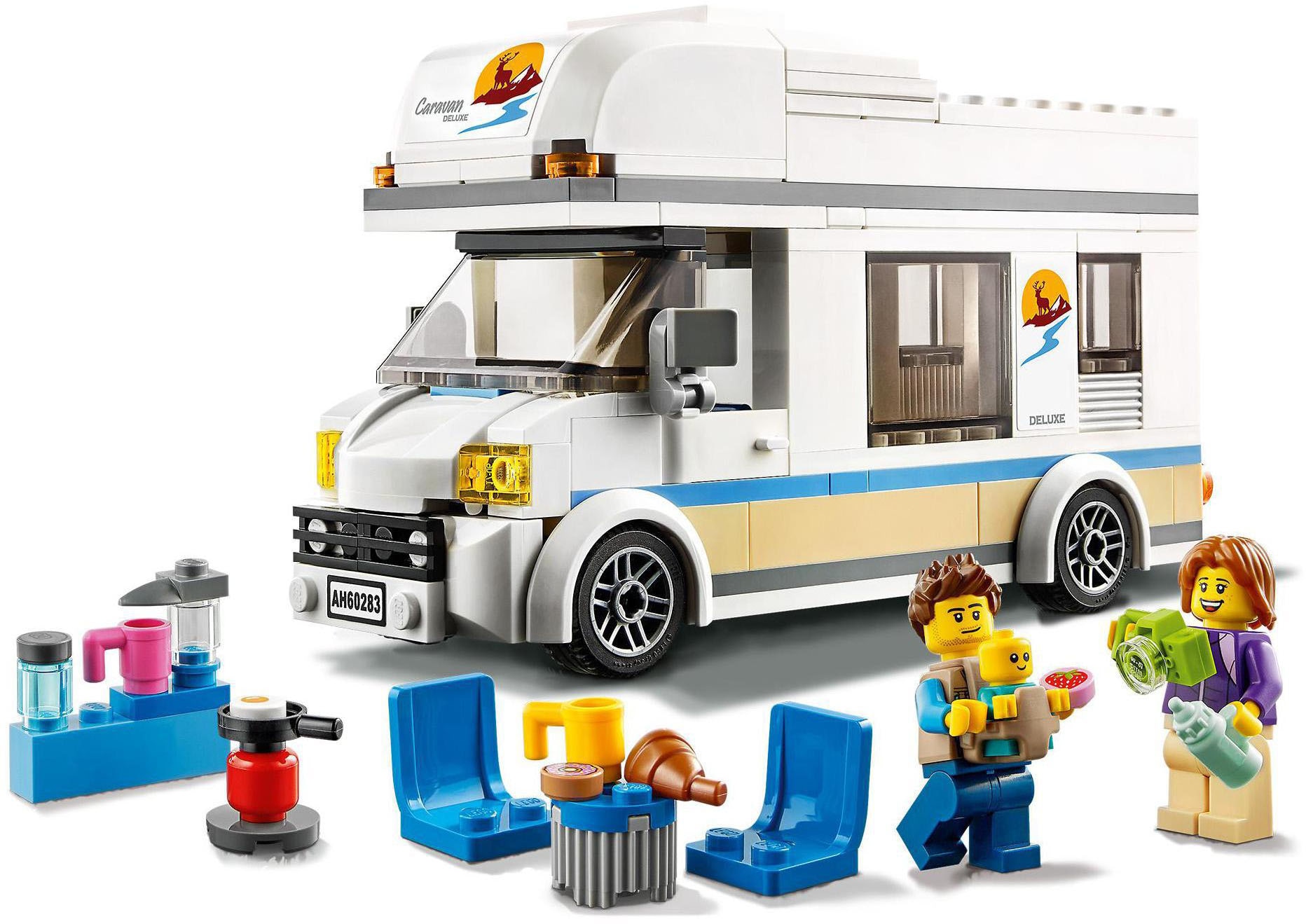 LEGO® Konstruktionsspielsteine »Ferien-Wohnmobil (60283), LEGO® City«, (190 St.), Made in Europe