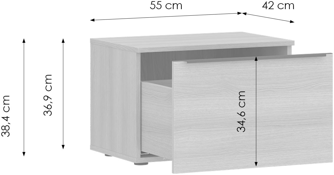TOM TAILOR HOME Nachtkommode »COLOR PUZZLE 1 Schublade mit farbigem Griff« Nachtkommode mit einer großen Schublade