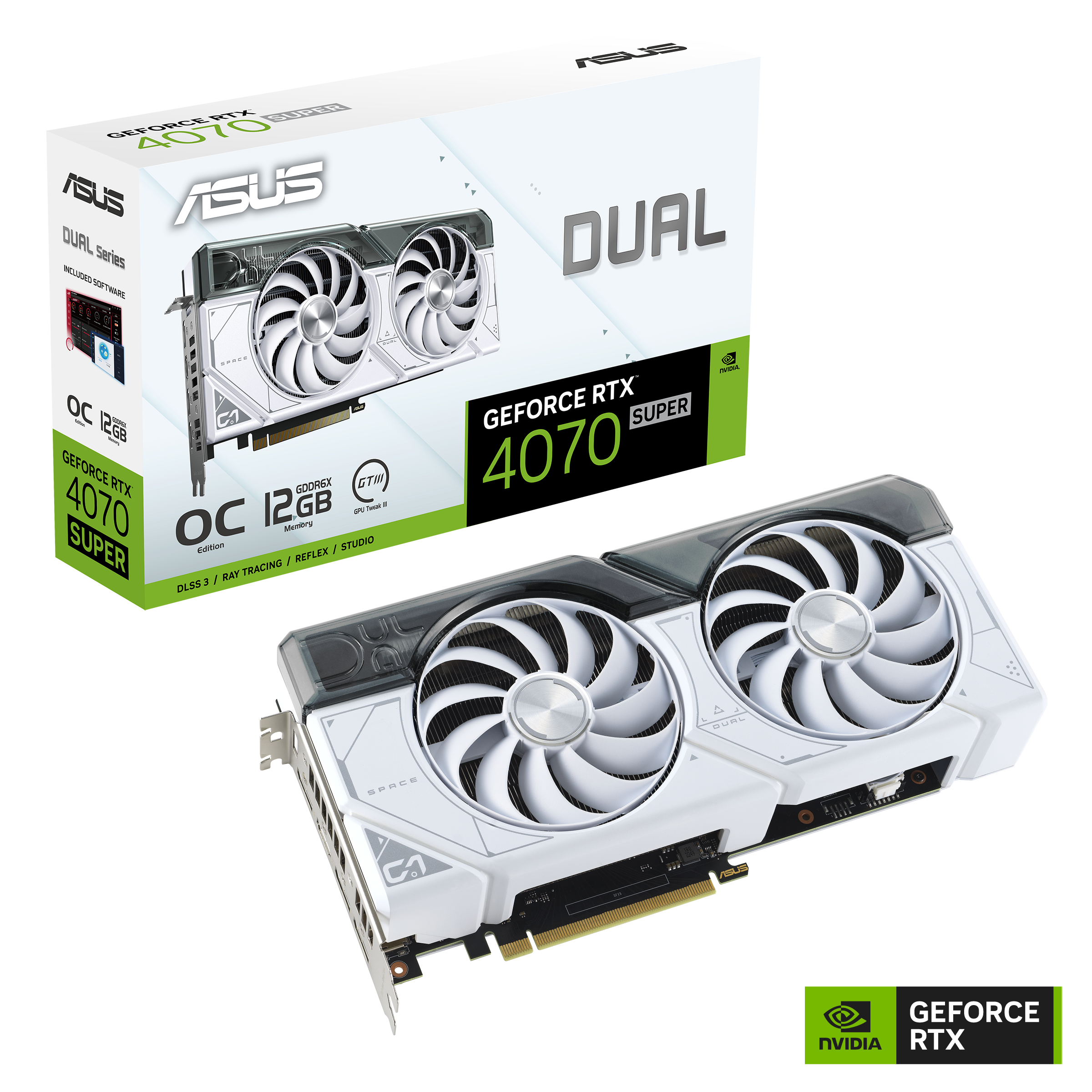 Grafikkarte »DUAL-RTX4070S-O12G-WHITE«, 12 GB, GDDR6X