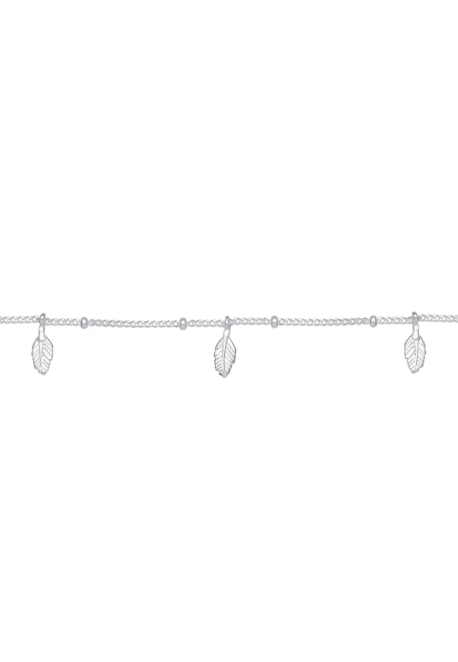Elli Choker »Halskette Choker Kugelkette Federn Boho 925 Sterling Silber«