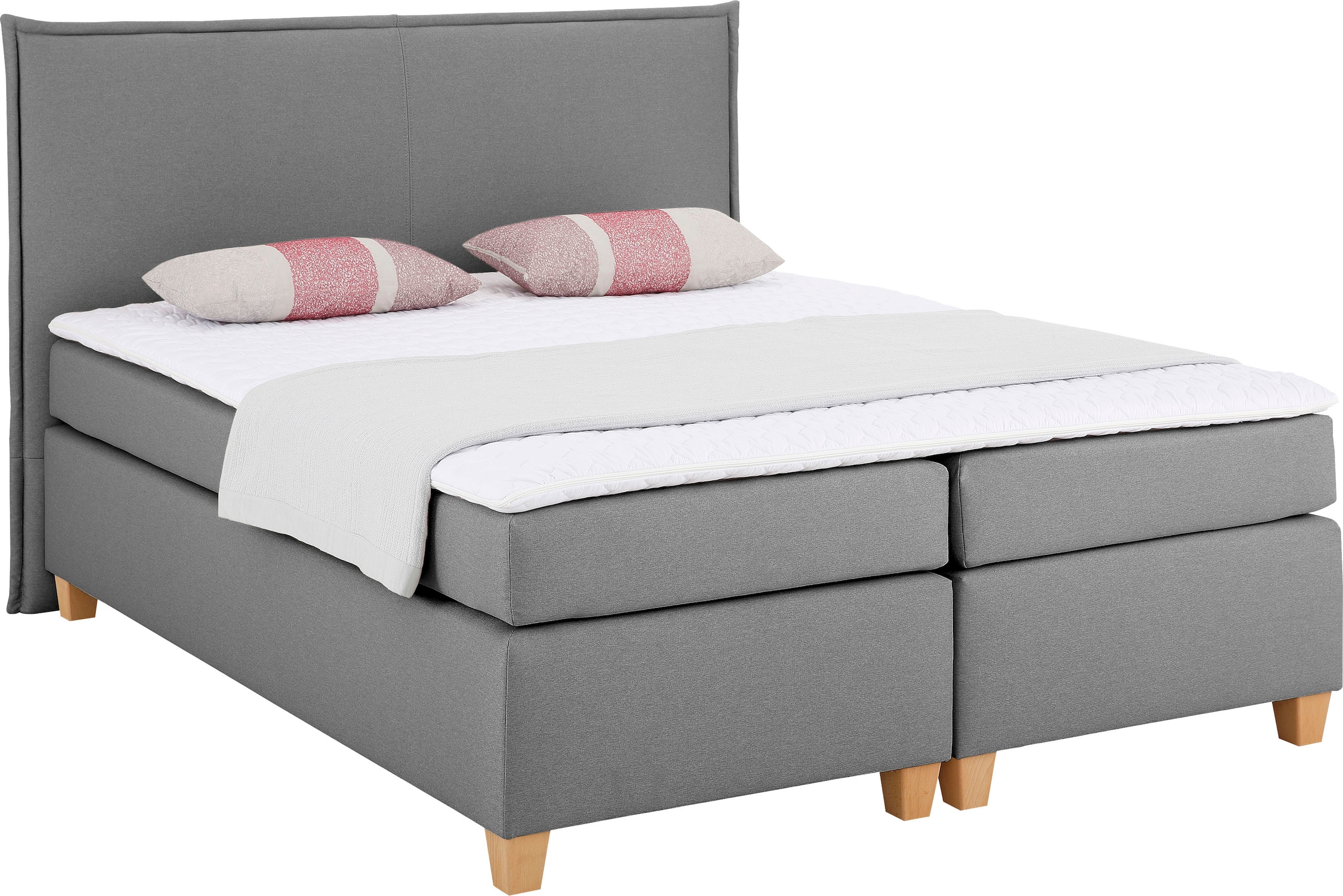 Home affaire Boxspringbett »Houssay« inkl. Topper, 5 Breiten, 2 Härtegraden auch in Überlänge 220 cm