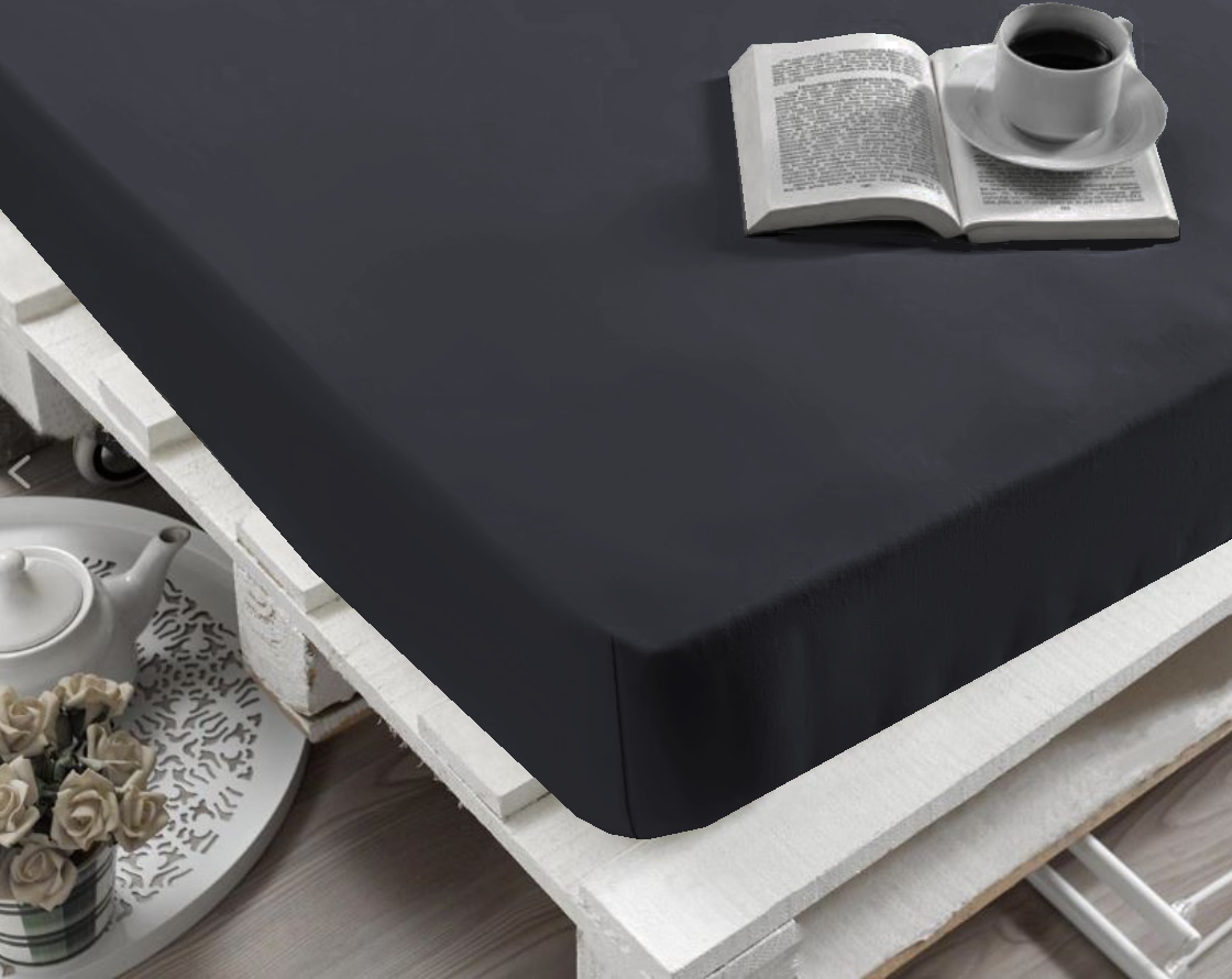 Moonlight Spannbettlaken »Single Jersey in schwarz, Größe 150x200 28