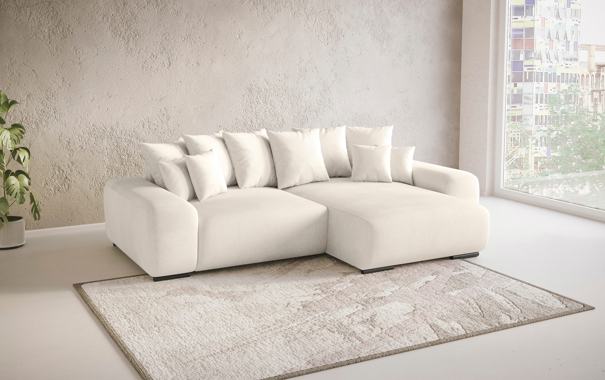 Mr. Couch Polsterecke »Sundance, L-Form«, Dauerschläfer mit Bett, Bettkasten, bis 140 kg belastbar