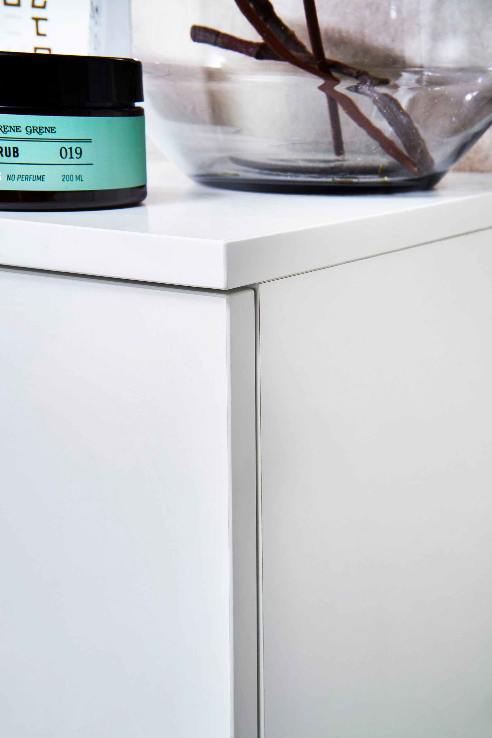 Saphir Badmöbel-Set »Quickset 360 3-teilig, Keramik-Aufsatzbecken mit LED-Spiegelschrank« 5 Stk. tlg.