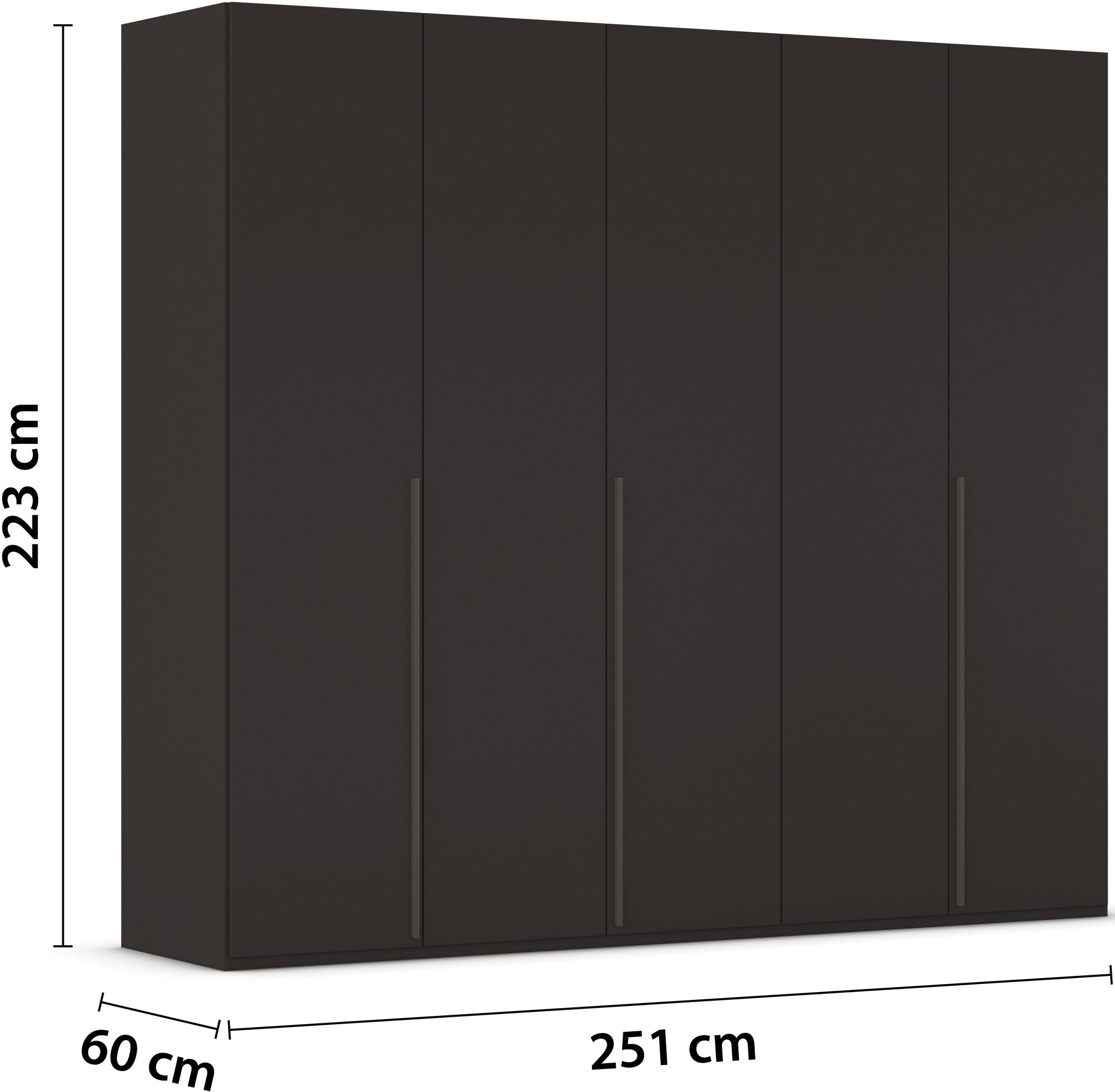 rauch Drehtürenschrank »Kleiderschrank Schrank Garderobe Wäscheschrank BESTSELLER MONTCLAR« 3 Ausstattungen BASIC/CLASSIC/PREMIUM (SOFT-CLOSE), Breiten 201-400 cm,  Front in Glas/Hochglanz/Dekor/Grauspiegel in 5 Breiten MADE IN GERMANY