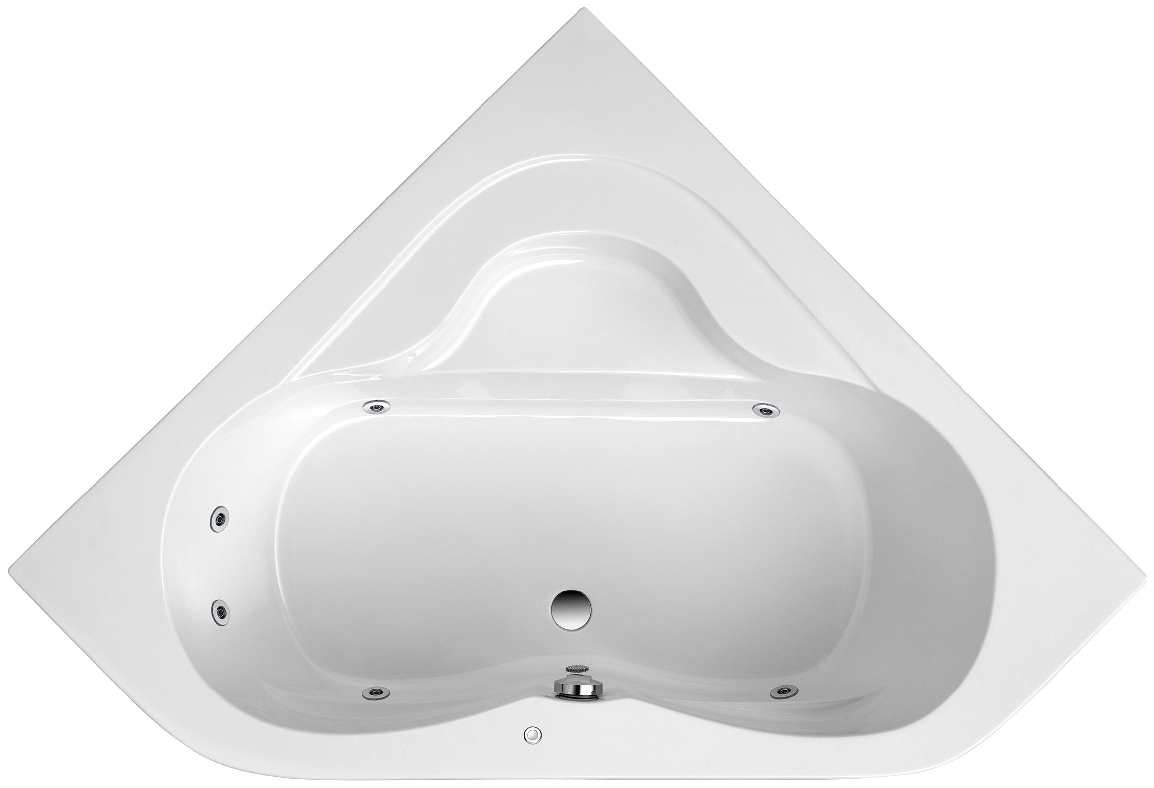 OTTOFOND Whirlpool-Badewanne »Lucia«, Typ 1, chrom