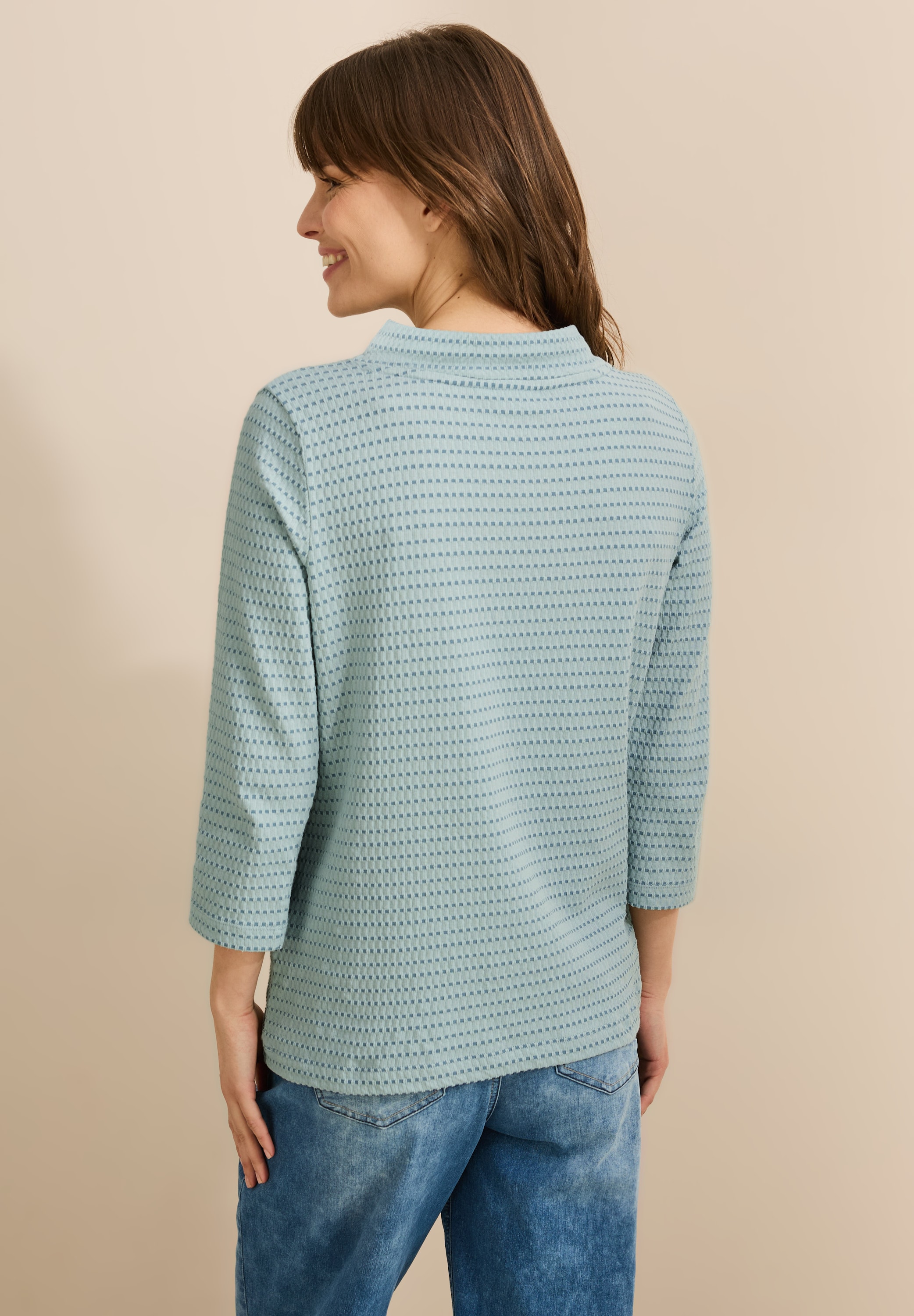 Cecil 3/4-Arm-Shirt, mit Struktur Muster